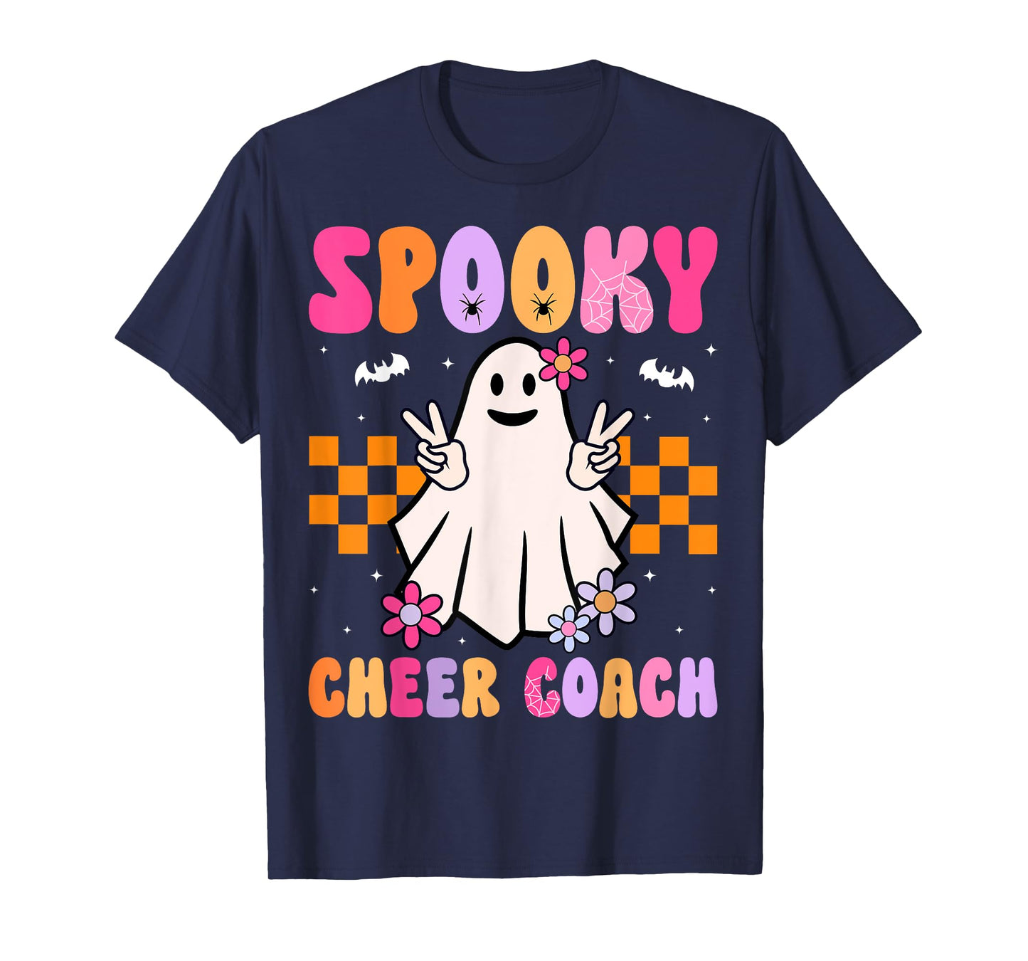 Spooky Cheer Coach - Cheerleader Coach Halloween Ghost T-Shirt