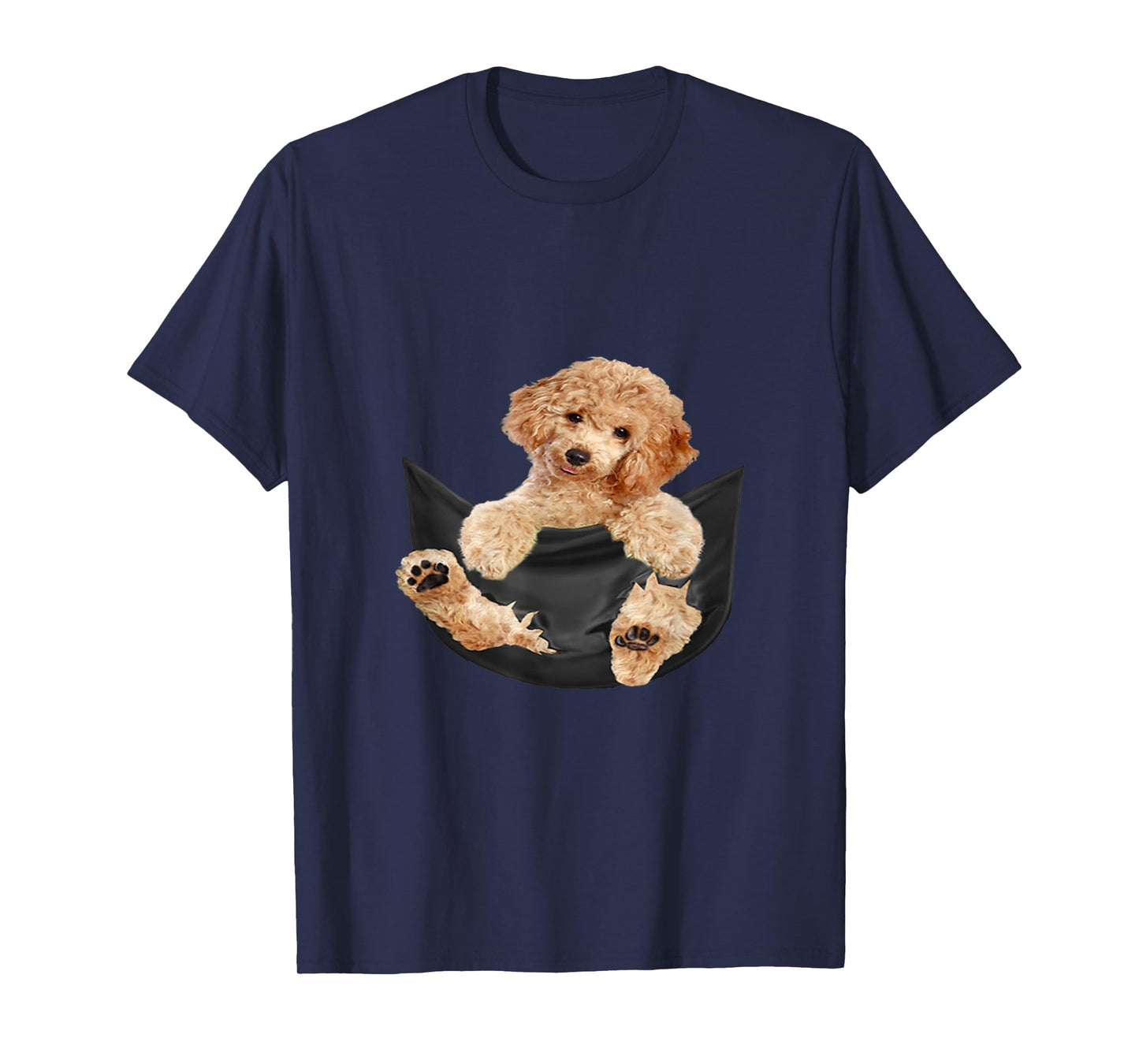 Dog Lovers Gifts Poodle In Pocket Funny Dog Men Women Girls Kids T-Shirt