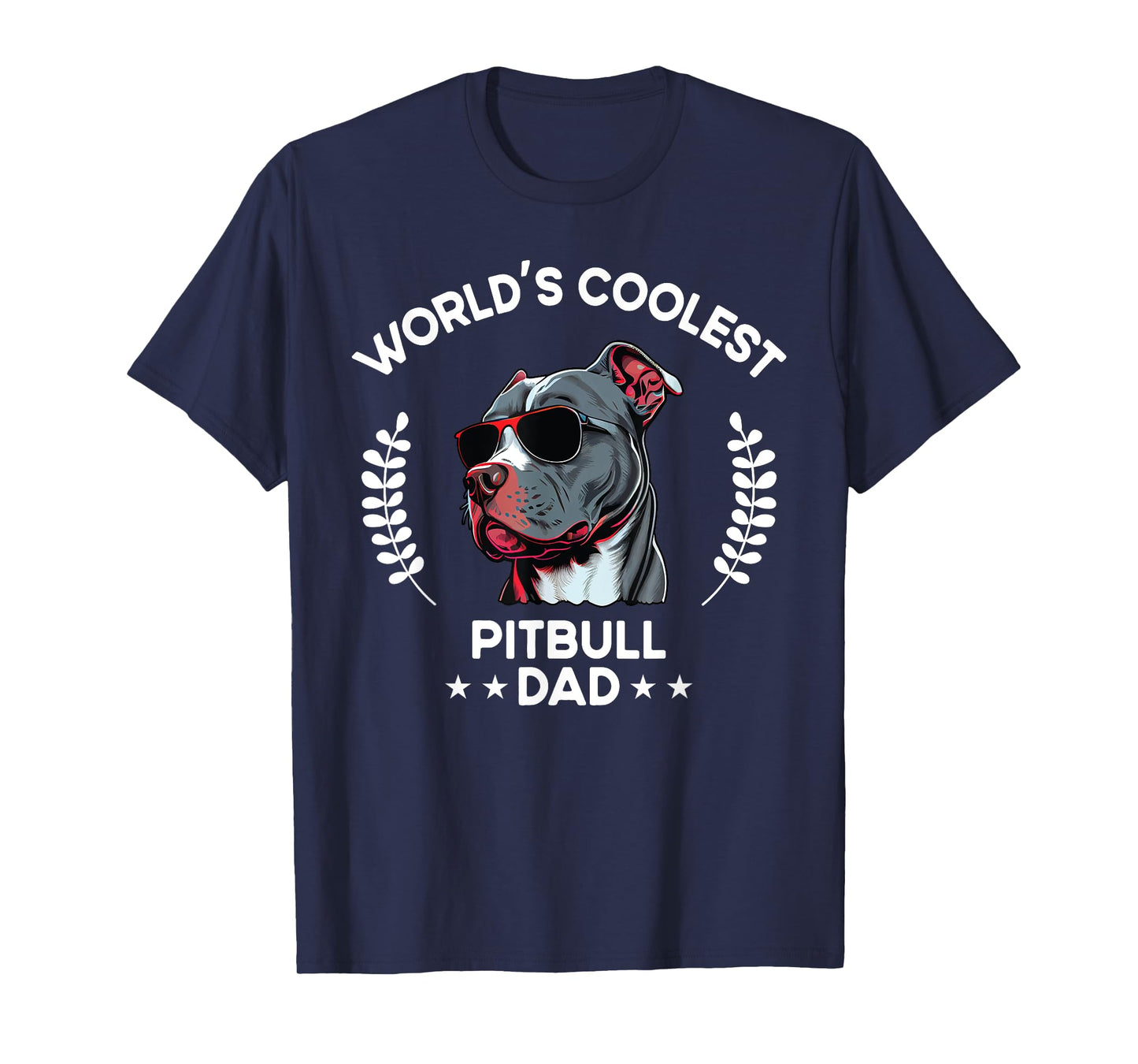 World's Coolest Dog Dad Papa - Men Pitbull T-Shirt