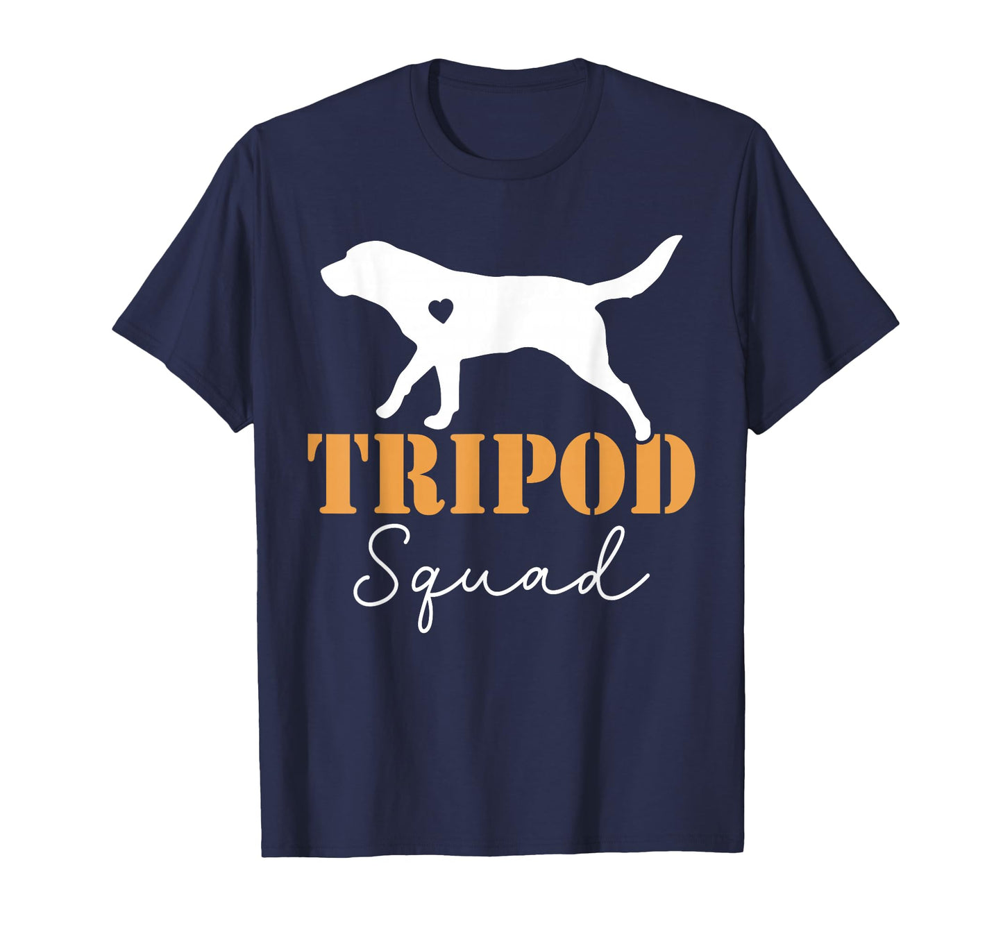 Tripod Squad, Right Back Leg Amputee, Tripaw Dogs T-Shirt