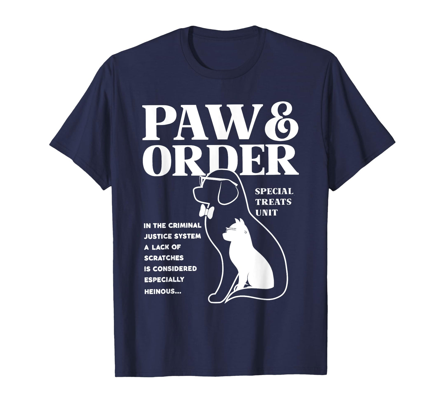 Paw and Order Special Treats Unit Cat And Dog T-Shirt