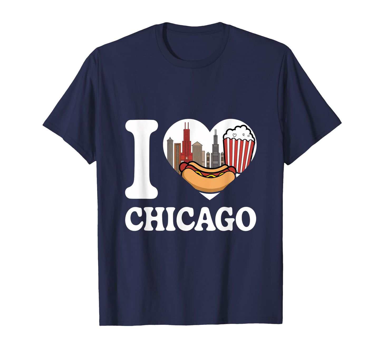 Funny Chicago Love I Love Chicago I Red Heart Chicago T-Shirt