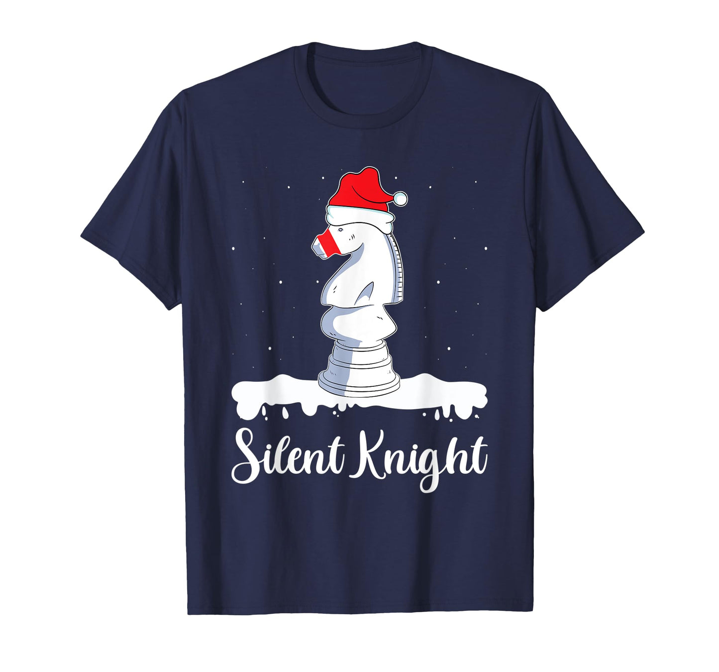 Silent Knight Chess Pun Xmas Knight Figure Christmas Chess T-Shirt