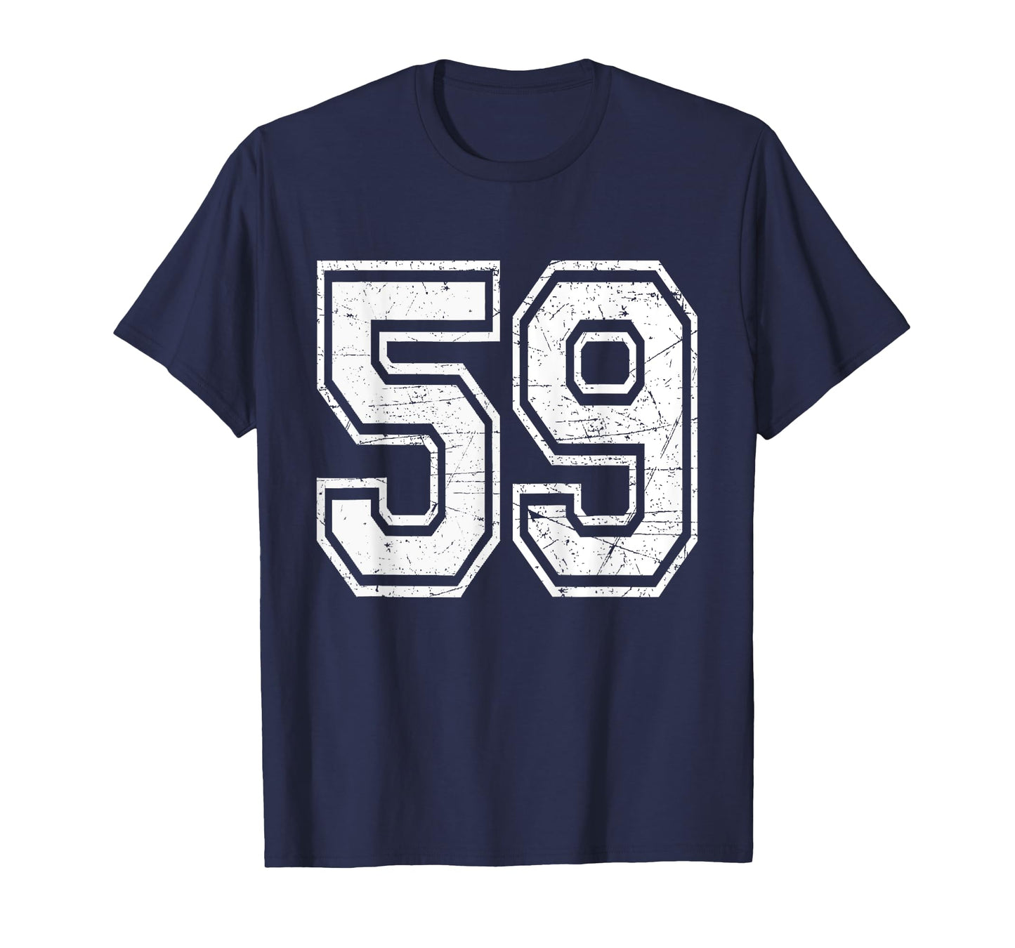Number 59 Varsity Sports Team Jersey 59th Birthday T-Shirt