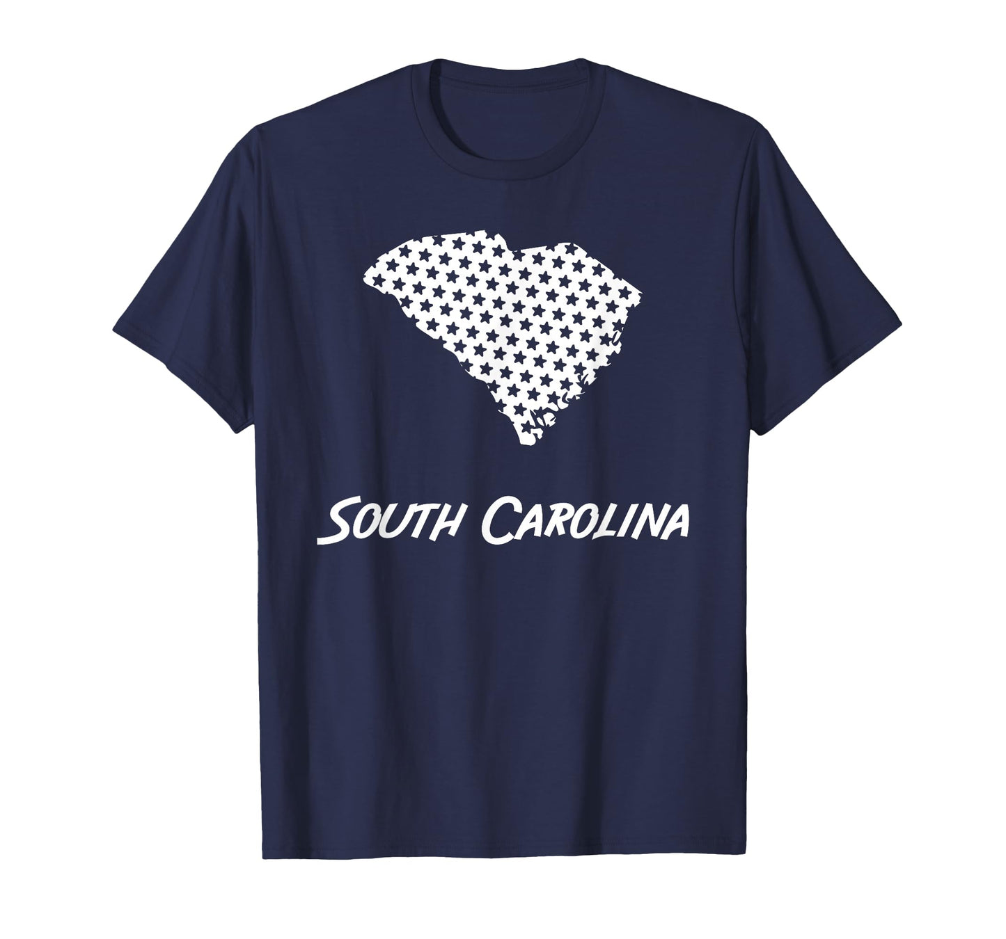 South Carolina USA State Outline Stars Vintage Retro Design T-Shirt