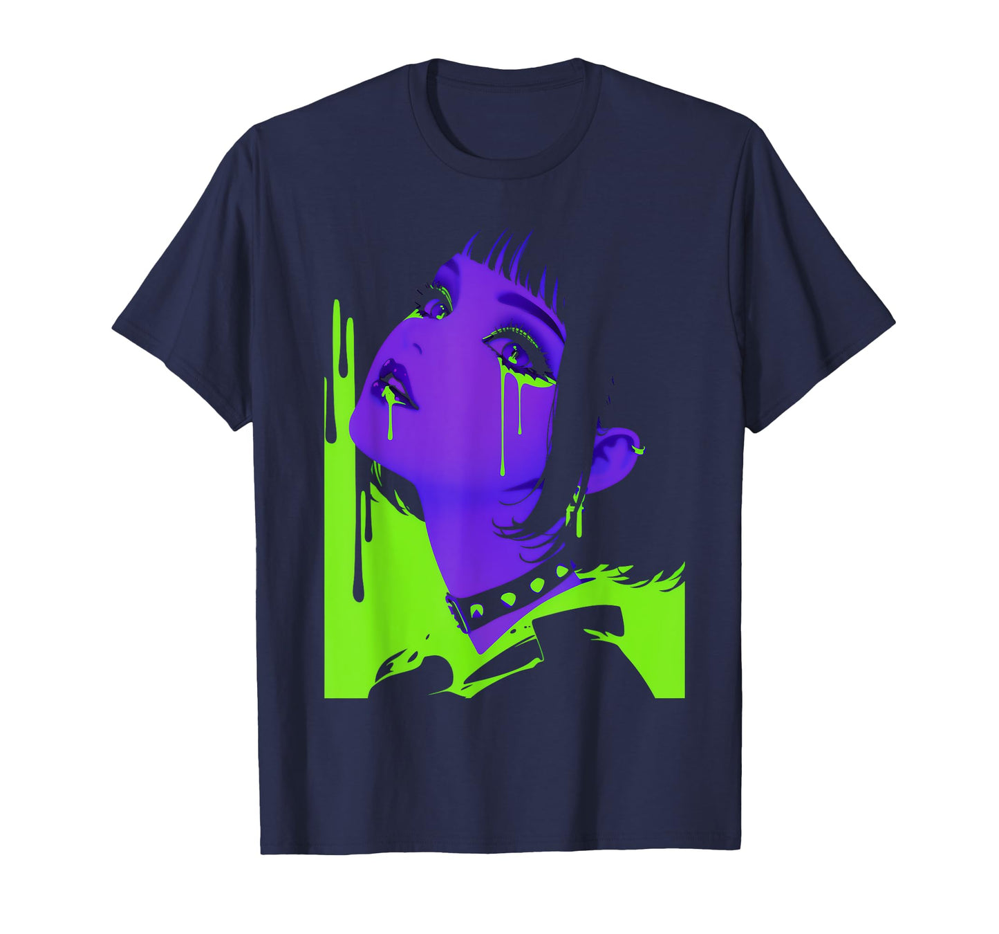 Cybergoth Cybercore Grunge Punk Goth Girl Alt Anime Manga T-Shirt