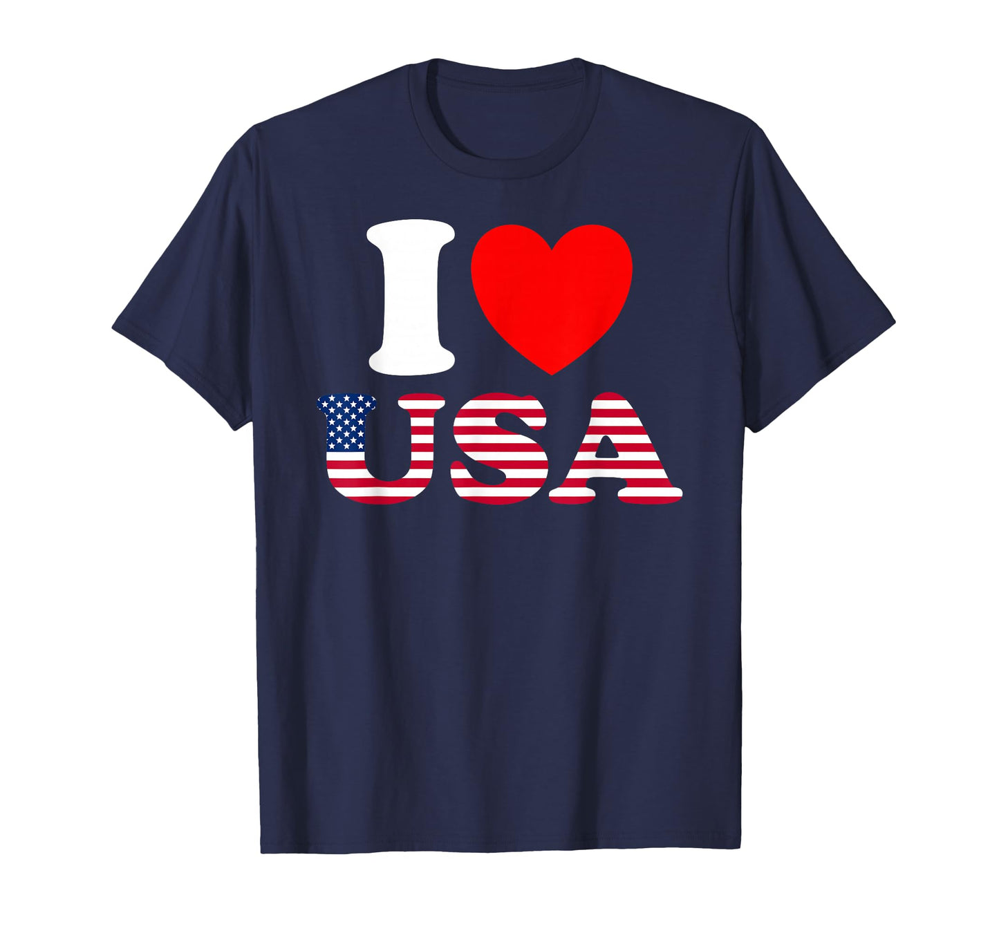 I Heart USA, I Love USA - Fun United States of America T-Shirt