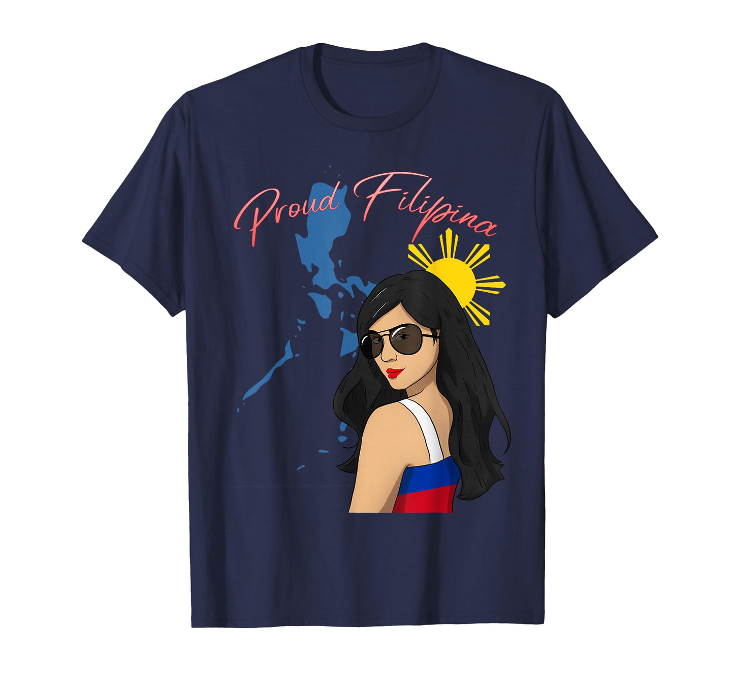 Philippines Girl Pinay Proud Filipina Filipino Flag Day T-Shirt