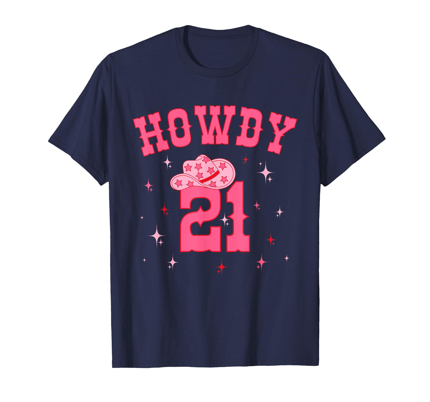 Groovy Howdy 21 Funny Retro Cowgirl Awesome 21st Birthday T-Shirt