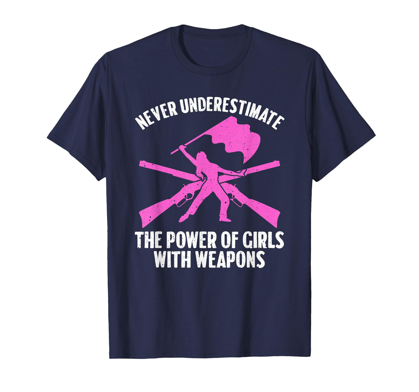 Funny Color Guard Art for Women Girls Rifle Flag Colorguard T-Shirt