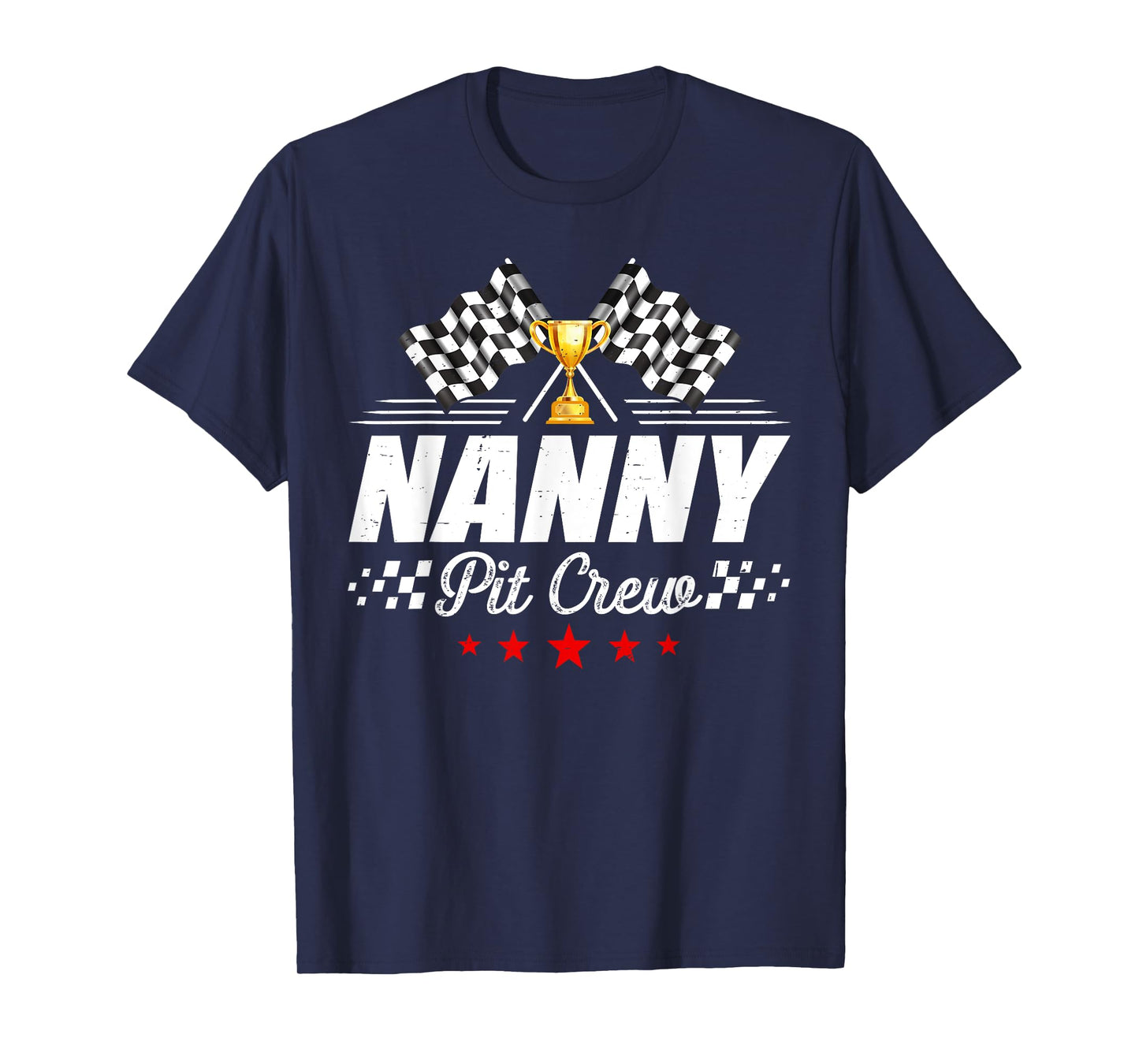 Nanny Pit Crew Race Car Racing Birthday Party Matching T-Shirt