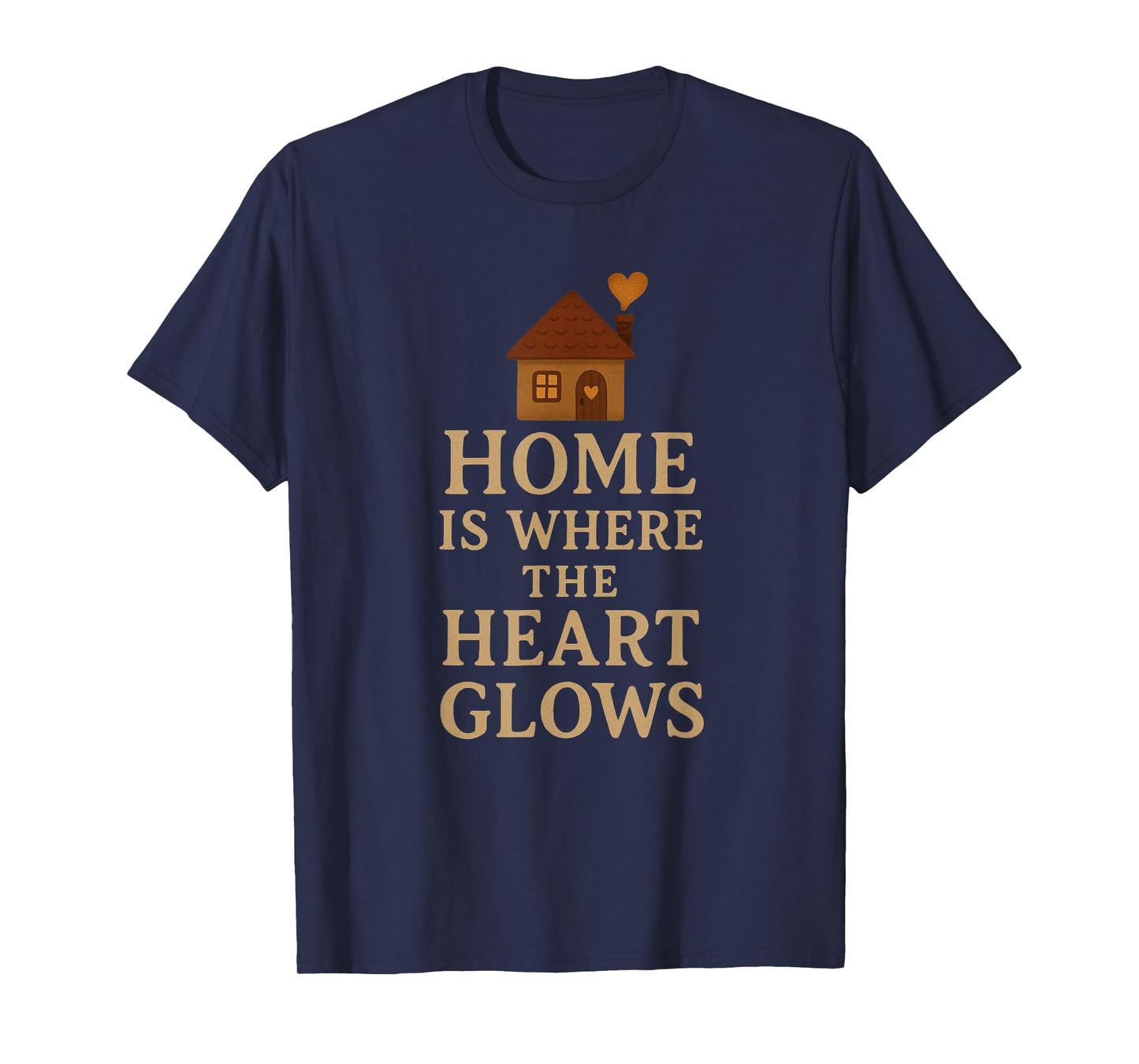 Home is Where The Heart Glows Retro Cozy Aesthetic T-Shirt
