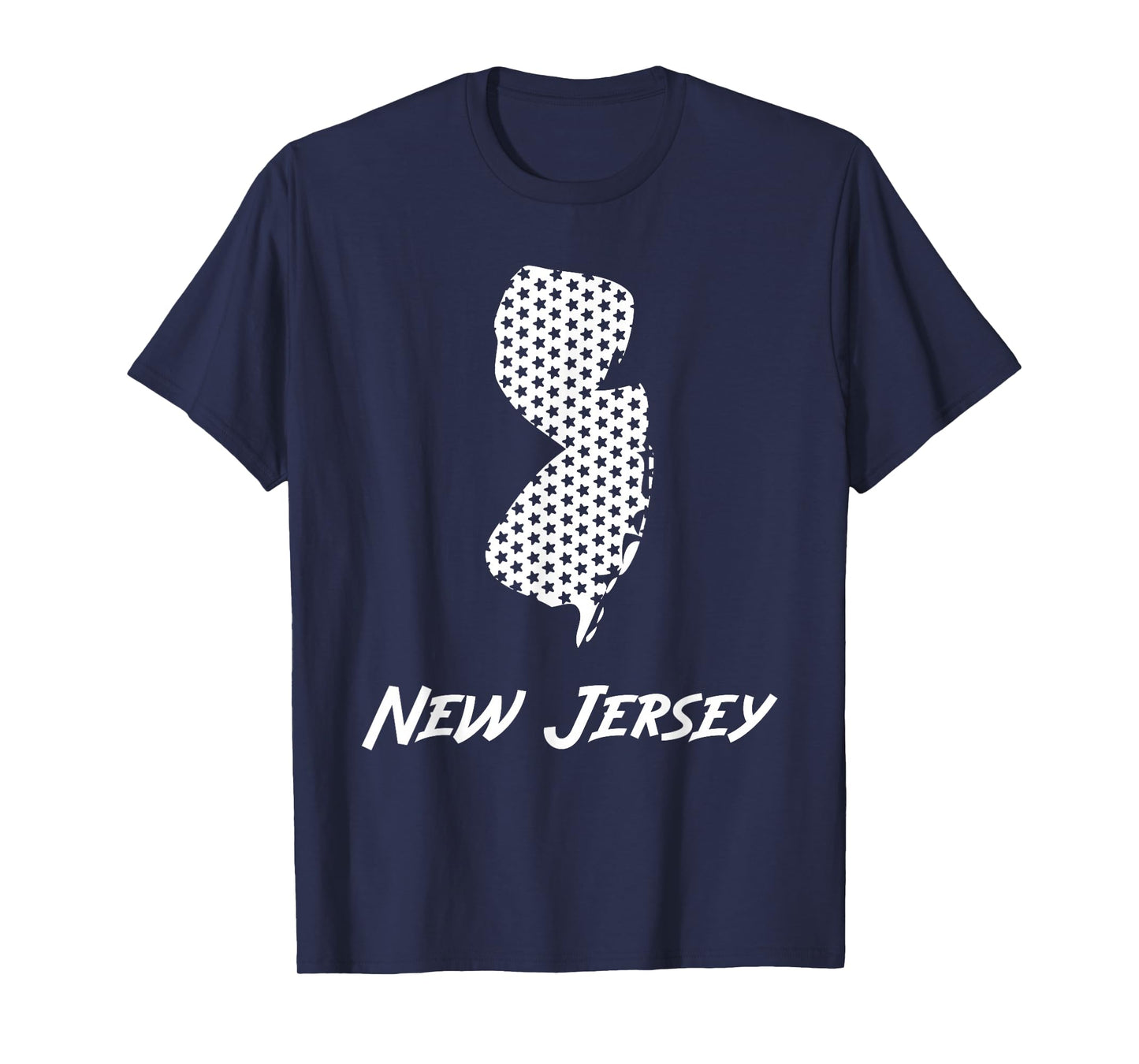 New Jersey USA State Outline Stars Vintage Retro Design T-Shirt