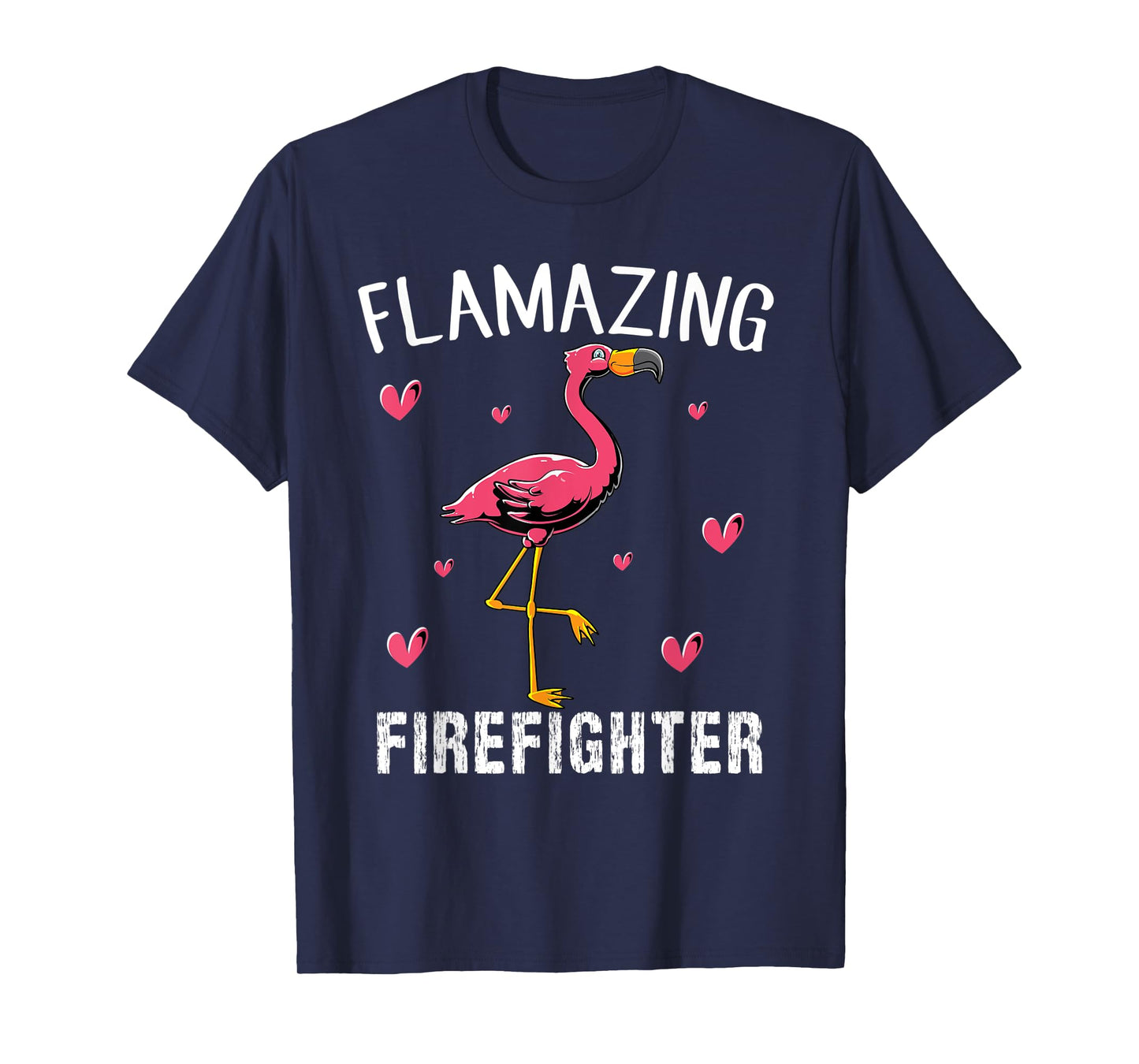 Flamingo bird Funny Flamazing FIREFIGHTER T-Shirt