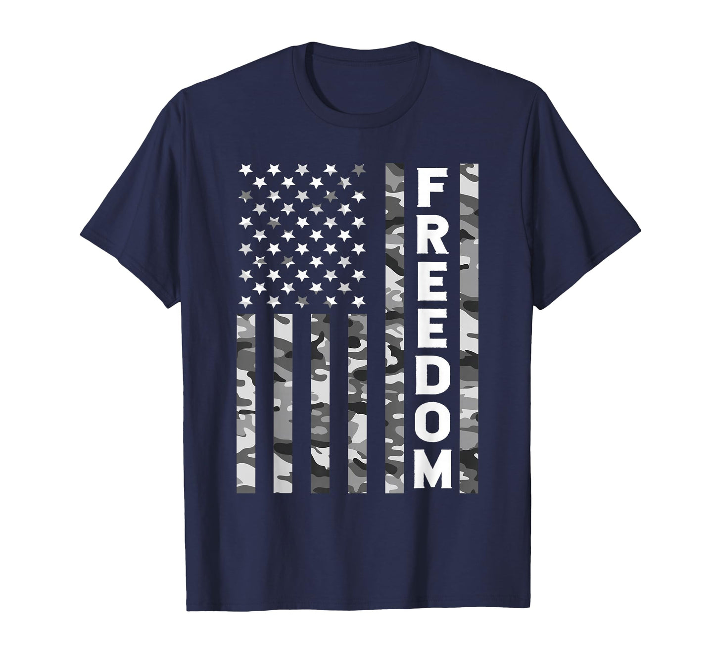 Vintage Freedom American Flag Camo T-Shirt