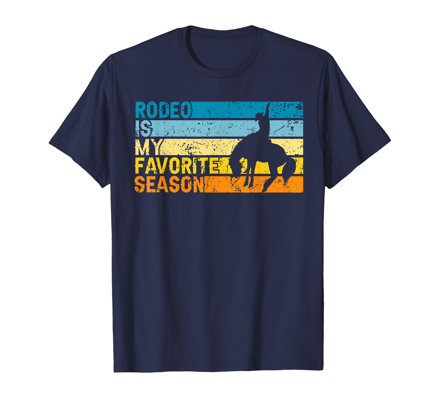 Rodeo Is My Favorite Season Retro Rodeo Cowboy T-Shirt