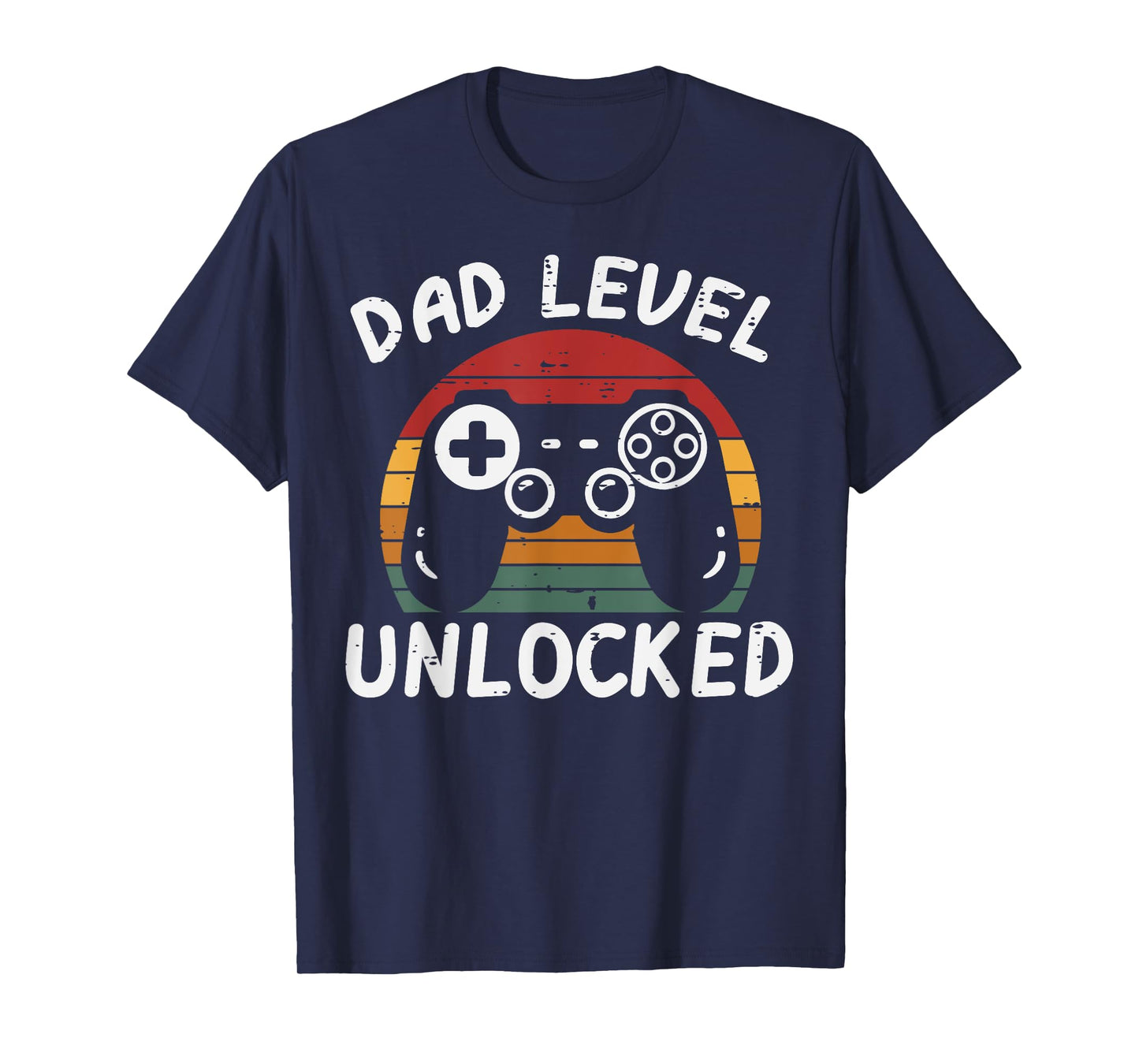 Fathers Day Gamer Dad Level Unlocked Retro Gaming Daddy Papa T-Shirt