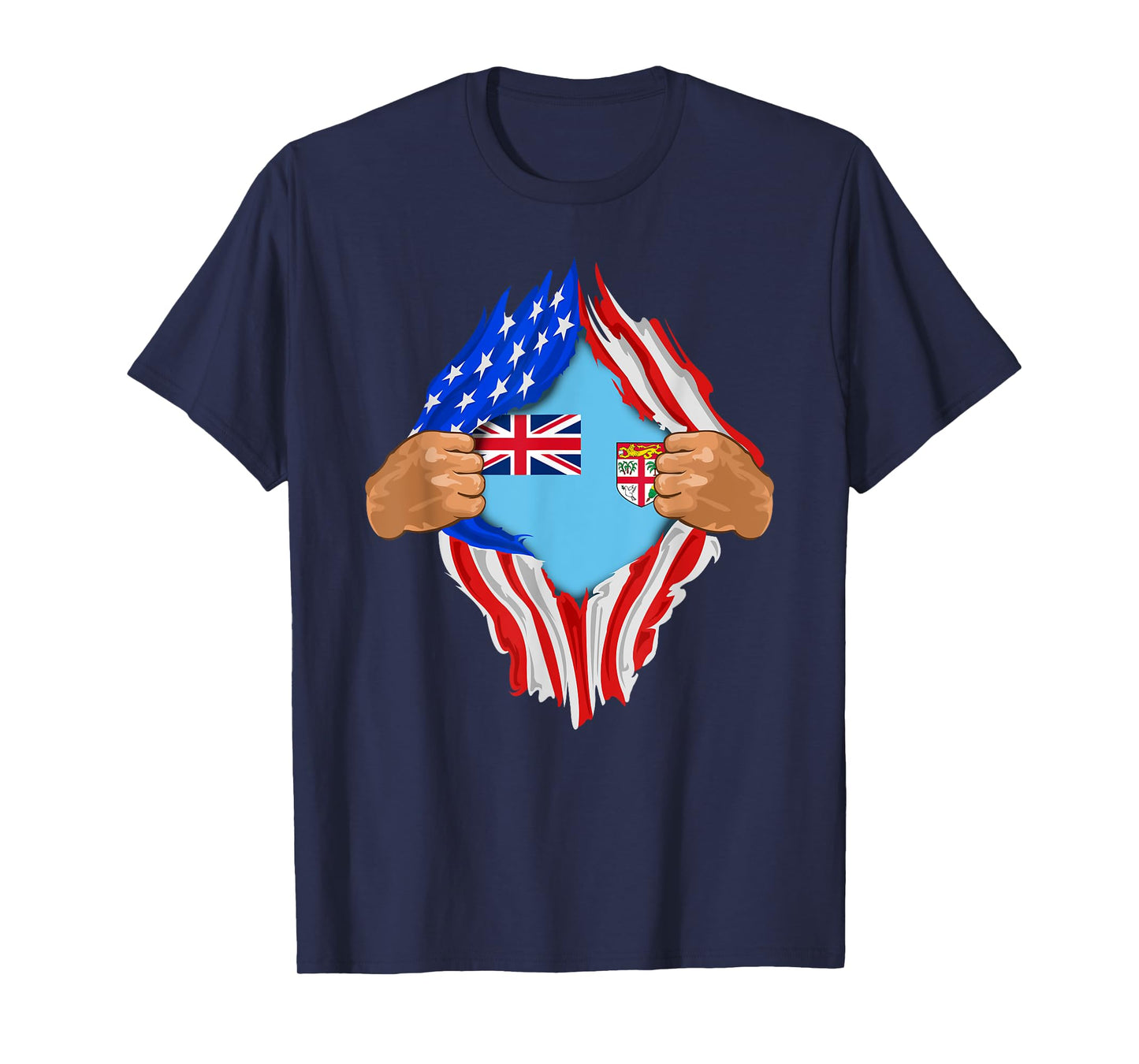 Fijian Blood Inside Me T-Shirt | Fiji Flag Gift T-Shirt