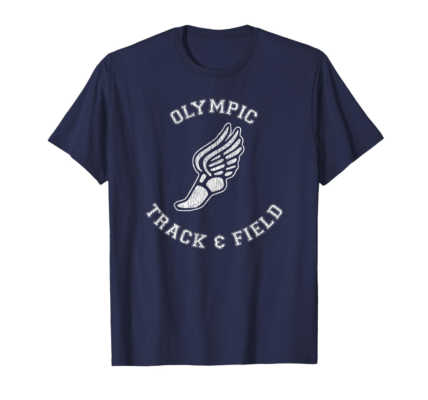 Olympic Track & Field Distressed Retro Classic 80s T-Shirt