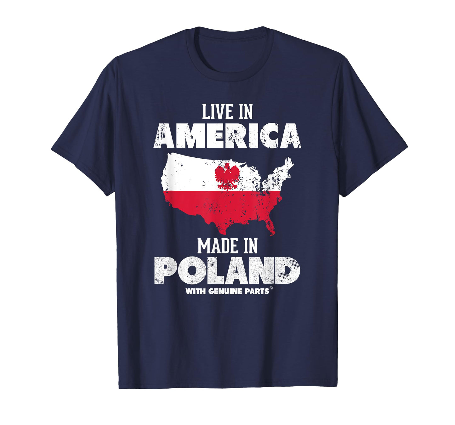 Live in America, Made in Poland! Polish Pride Polska T-Shirt T-Shirt