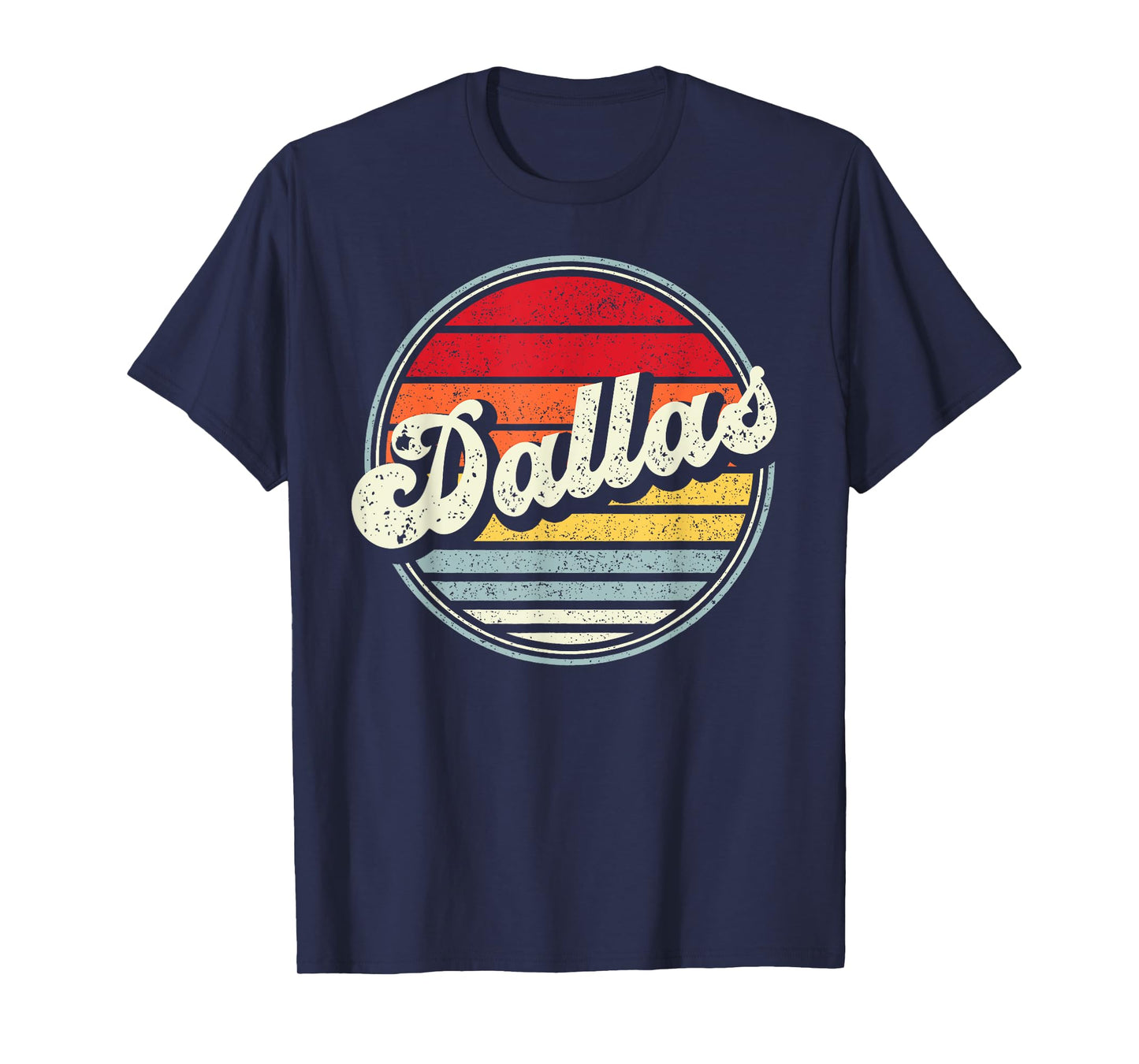 Retro Dallas Home State Cool 70s Style Sunset Men Women Kids T-Shirt