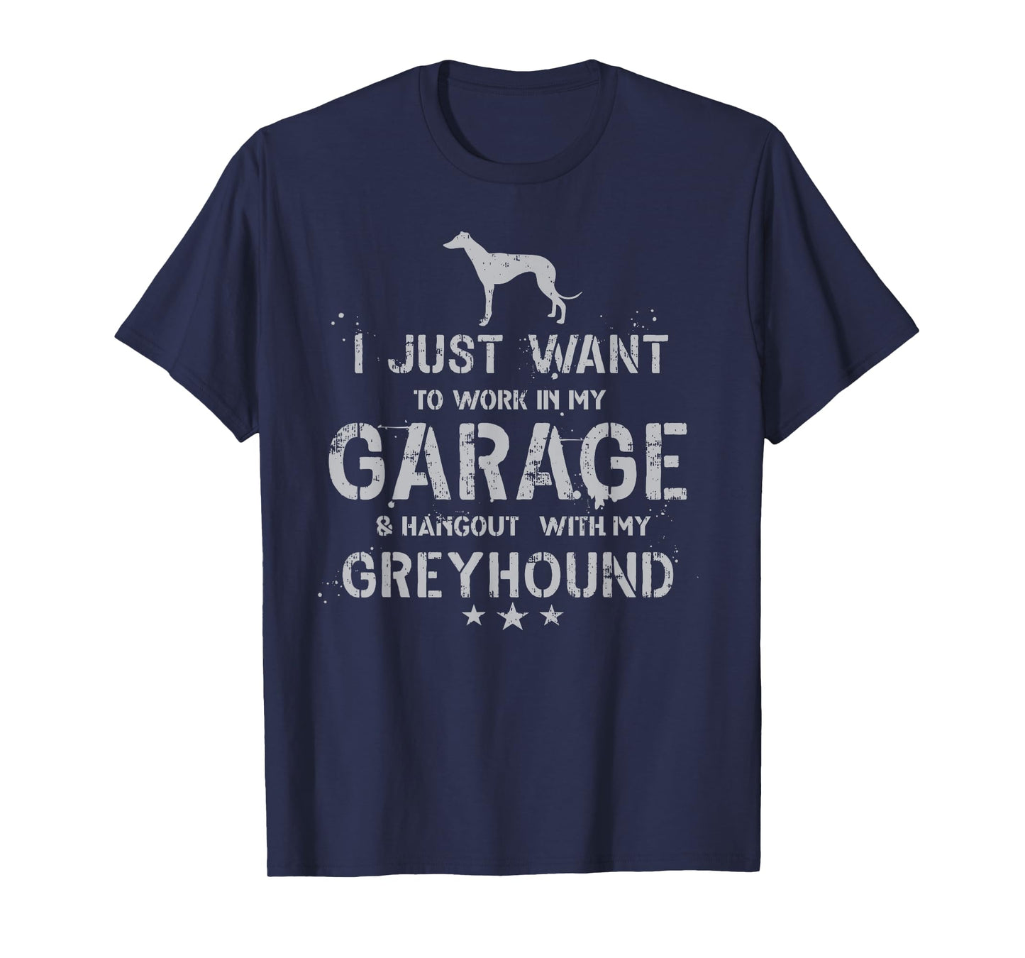 Funny Greyhound Dad Garage Men Hang T-Shirt