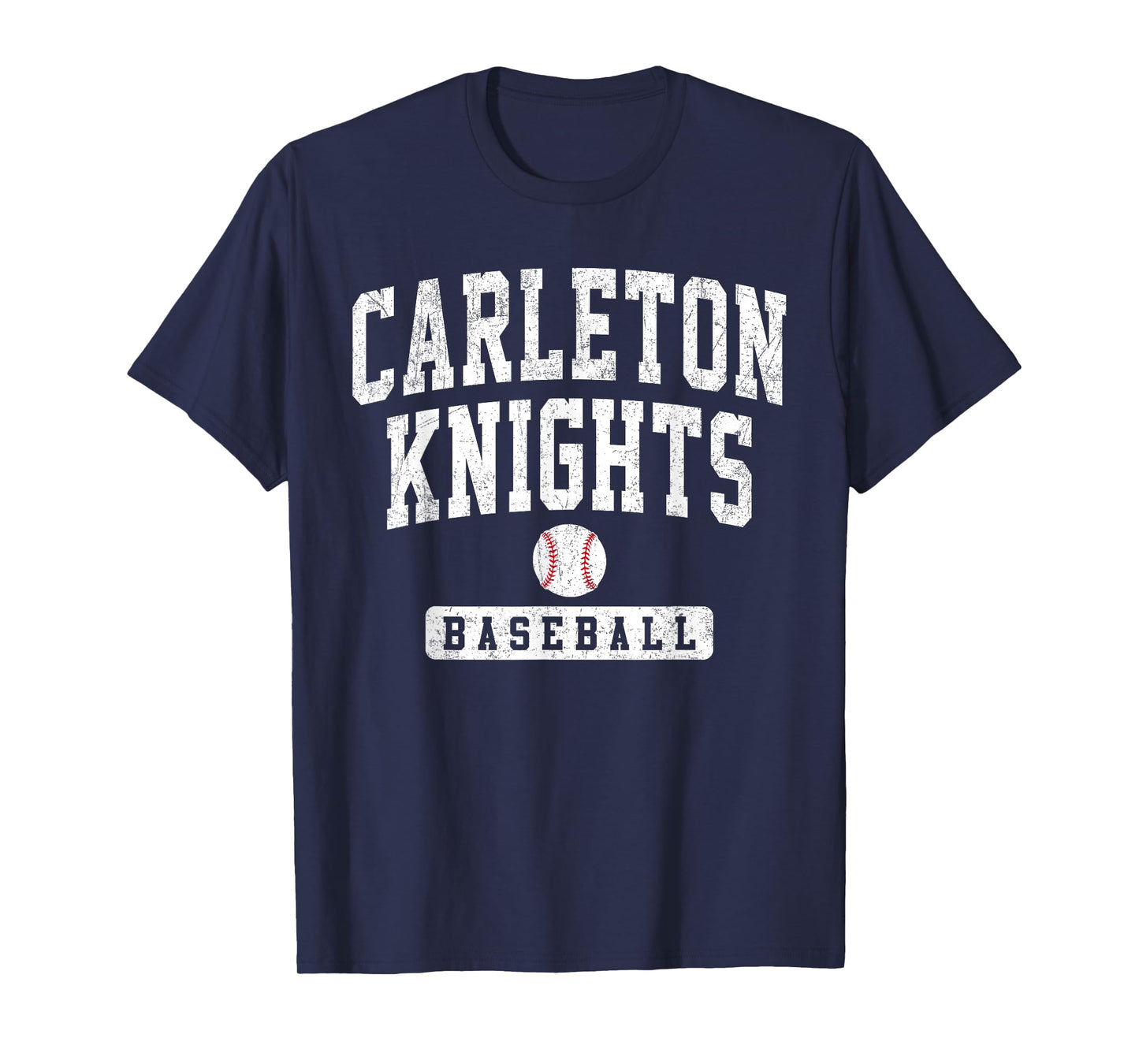 Carleton College Knights Baseball Arch Vintage Design Men T-Shirt