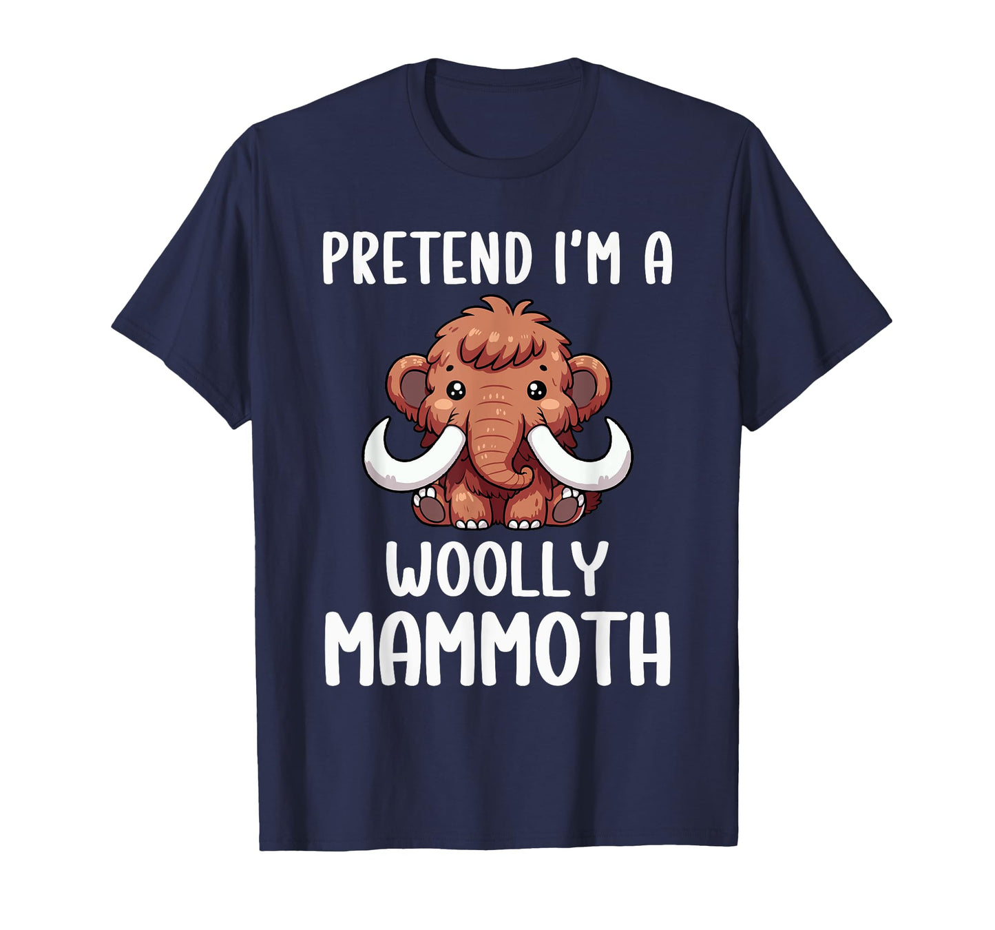Woolly Mammoth Costume Boys Girls Easy Halloween Costume T-Shirt