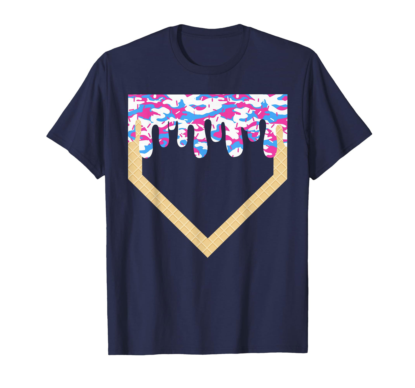 Halloween Baseball Home Plate Drip Baseball Lifestyle Boys T-Shirt