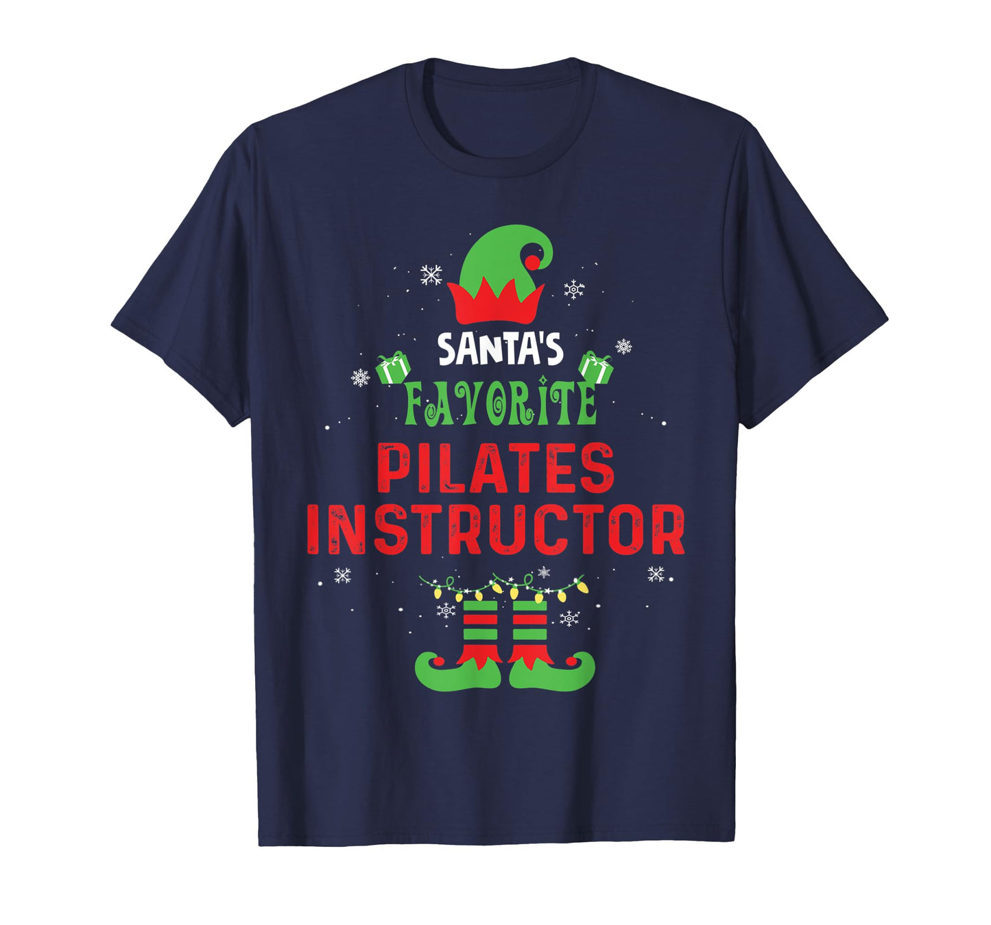 Santa's Favorite Pilates Instructor Christmas Xmas Gift T-Shirt