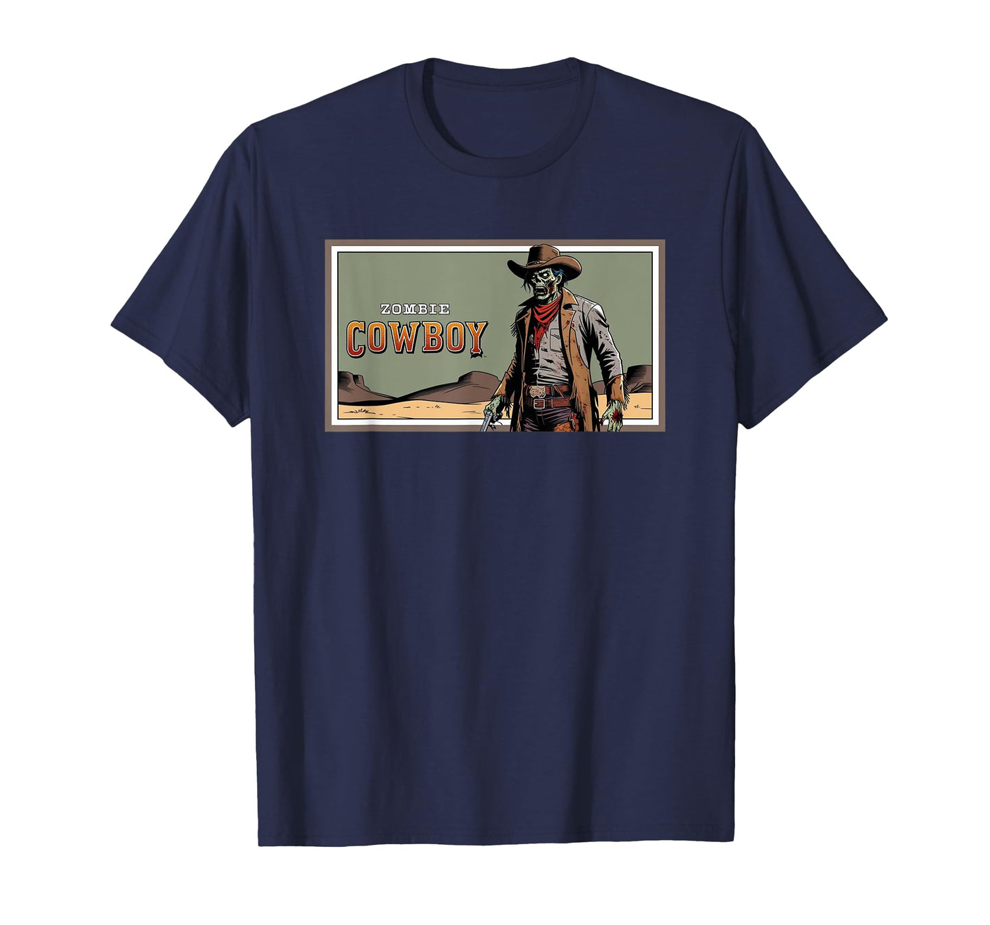 Zombie Cowboy Western Comic T-Shirt