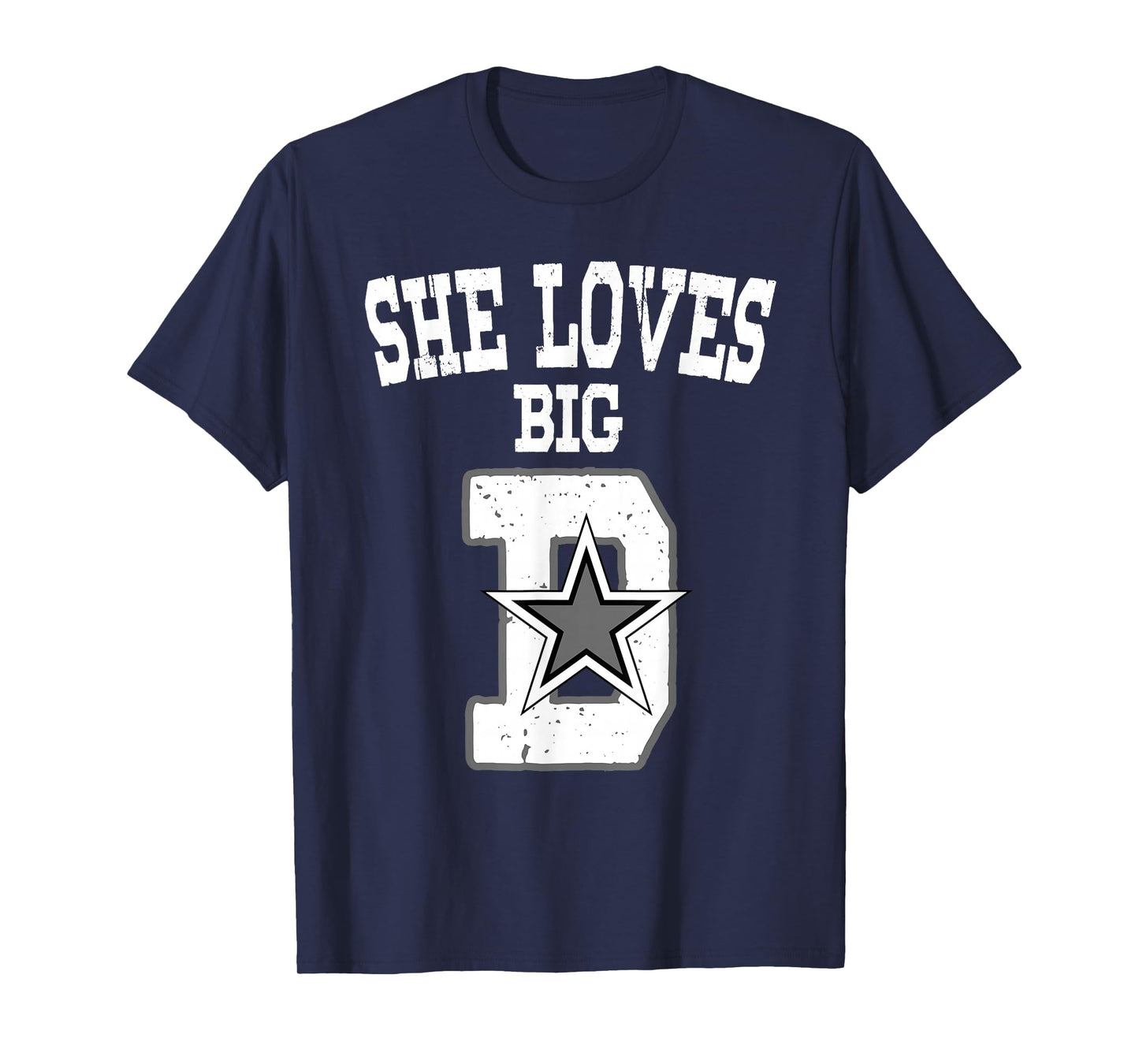She Loves Big D - Distressed Dallas Denver Detroit Denmark T-Shirt