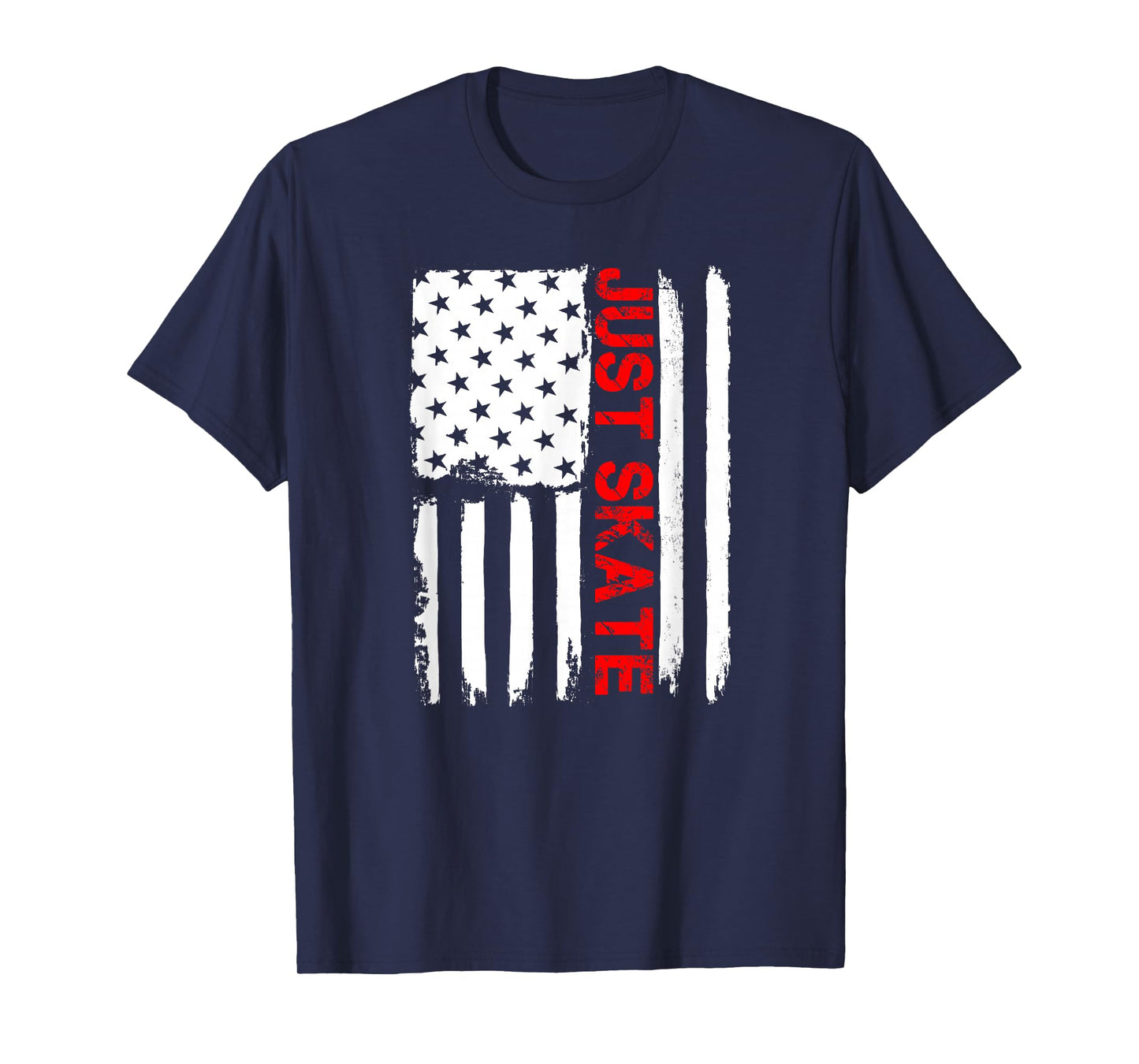 Just Skate July 4th American Flag Shirt Roller Skating Gift T-Shirt
