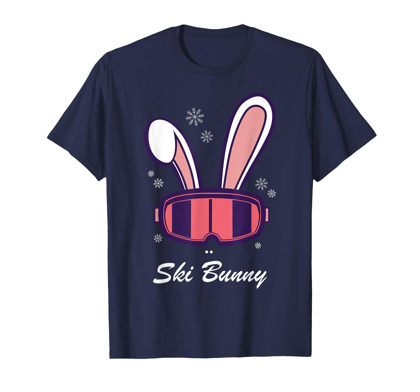 Funny Snowboard Ski Face Funny Ski Bunny T-Shirt
