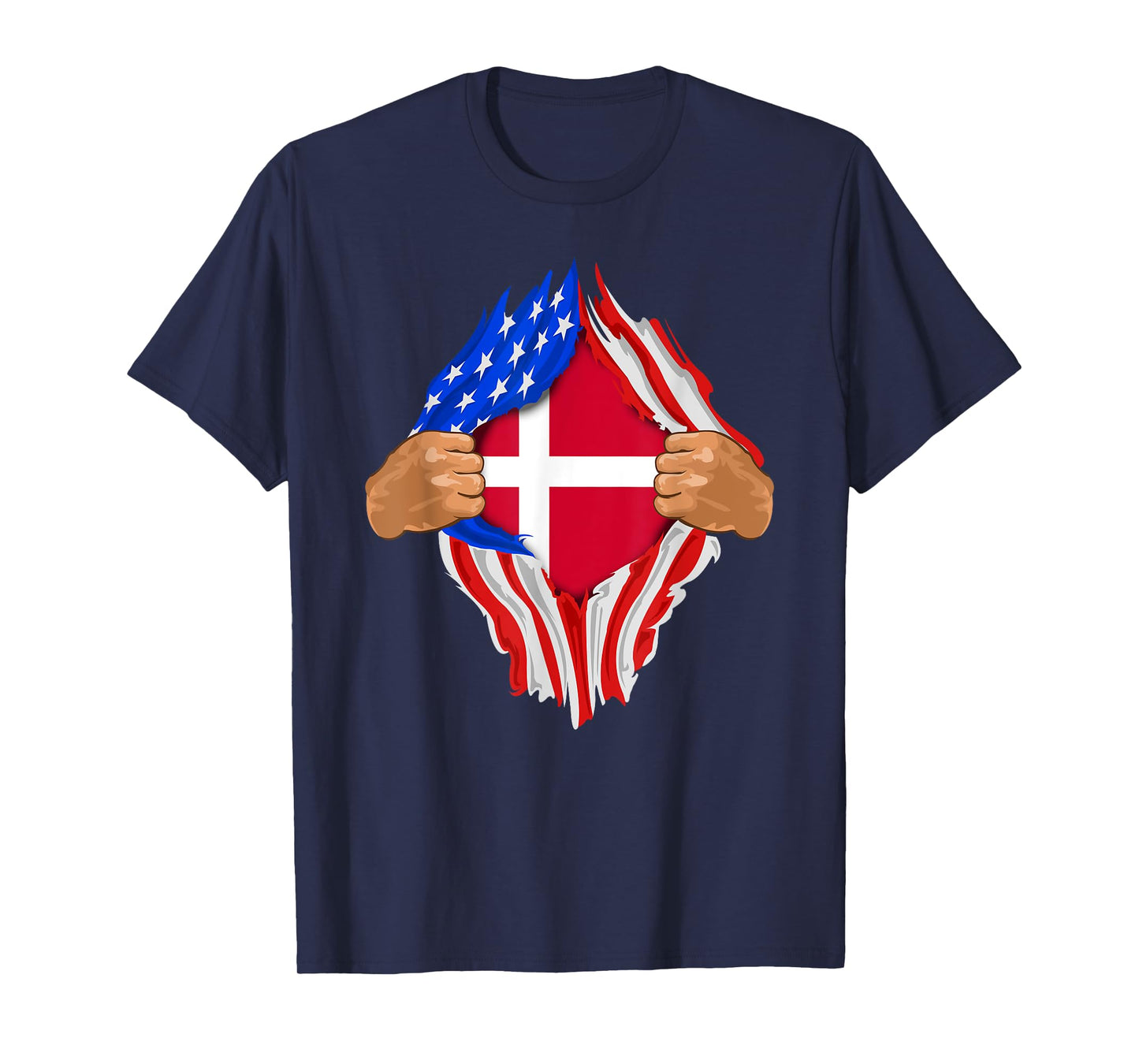 Danish Blood Inside Me T-Shirt | Denmark Flag Gift T-Shirt