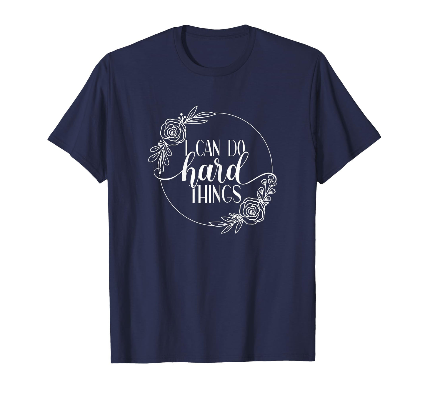 Mela Motivational Workout Designs I Can Do Hard Things Unisex Adult Gym Workout Motivation T-Shirt Black X-Small