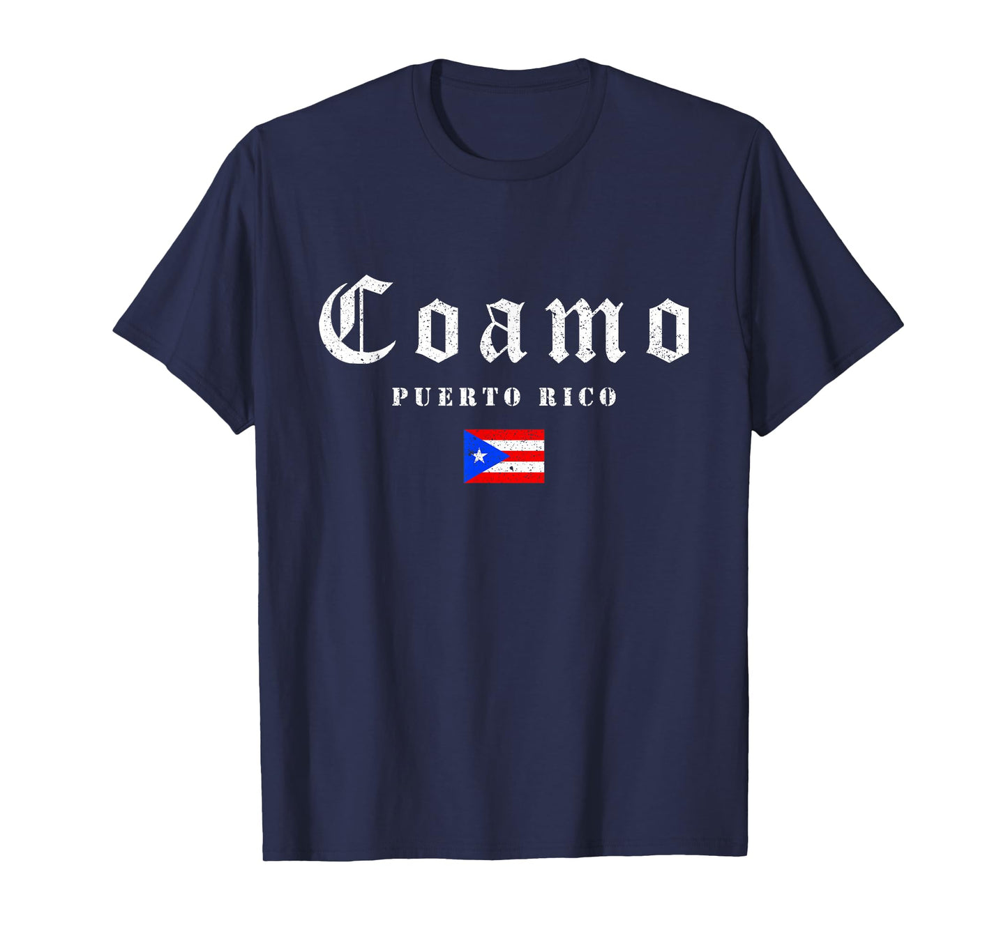 Vintage Coamo Puerto Rico Flag Pride Home Root Travel T-Shirt