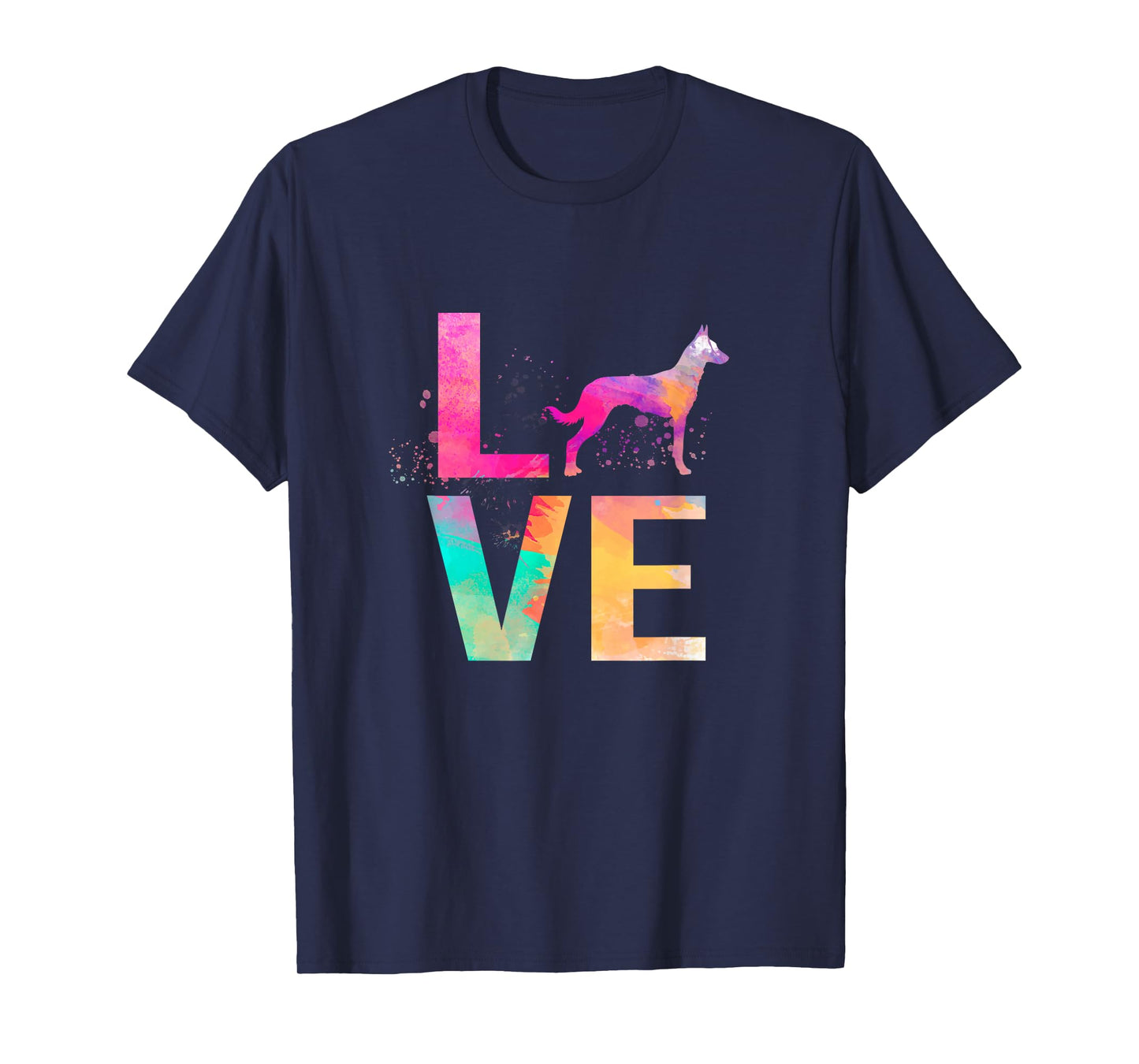 Colorful Belgian Malinois Dog Mom Gifts Belgian Malinois T-Shirt
