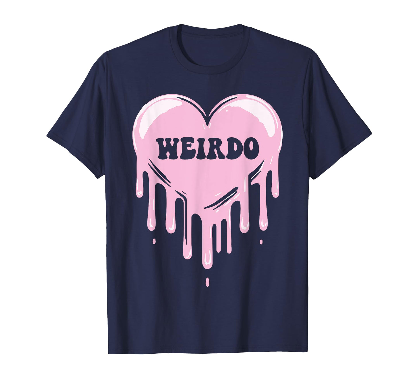 Weirdo Dripping Heart Pastel Goth Emo Punk Aesthetic T-Shirt