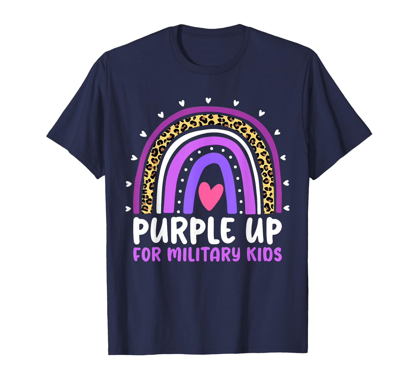 Purple Up for Military Kids Month Military Child Rainbow T-Shirt