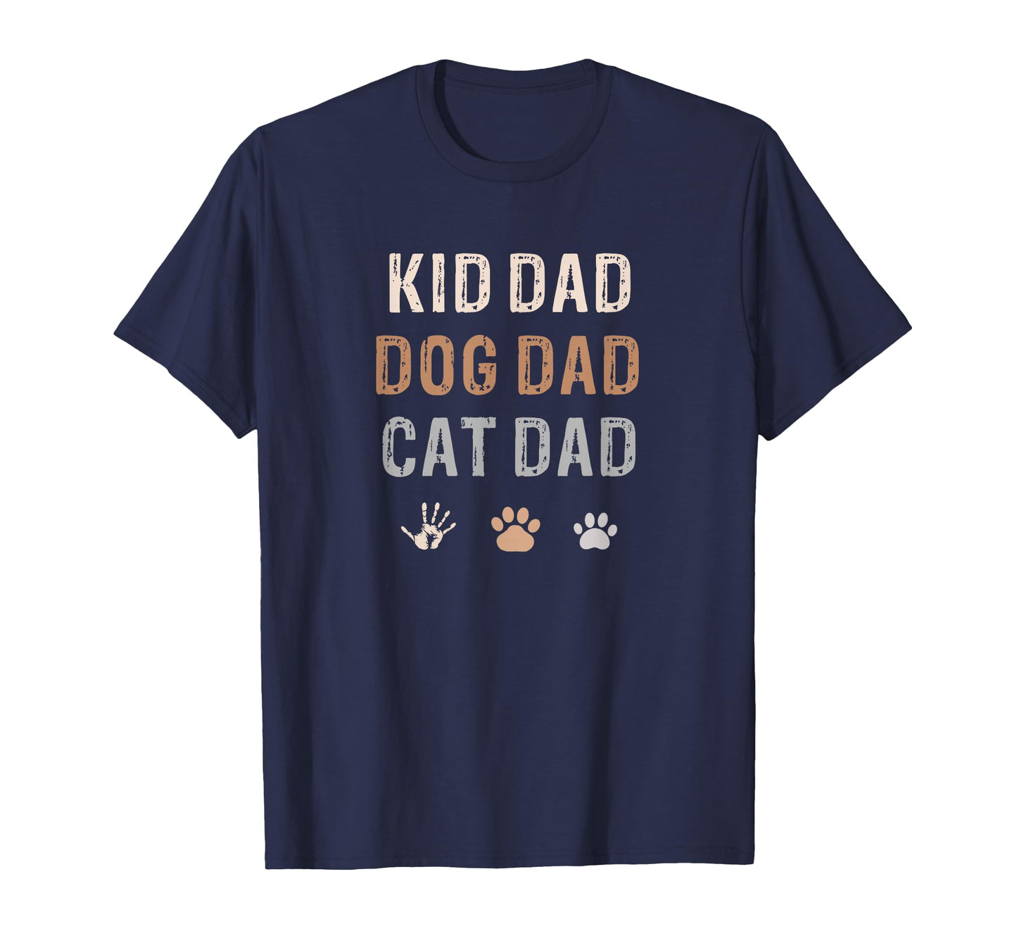 Funny Kid, Dog, Cat Dad Shirt Fur Papa Parent Father's Day T-Shirt