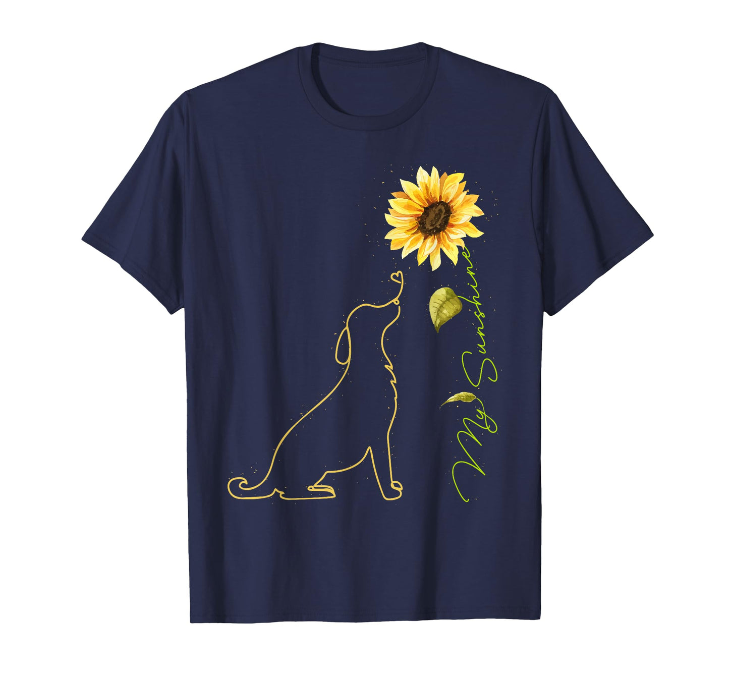 Dog Sunflower, Cute Dog Tees Sunshine Dog Lover | Dog Owner T-Shirt