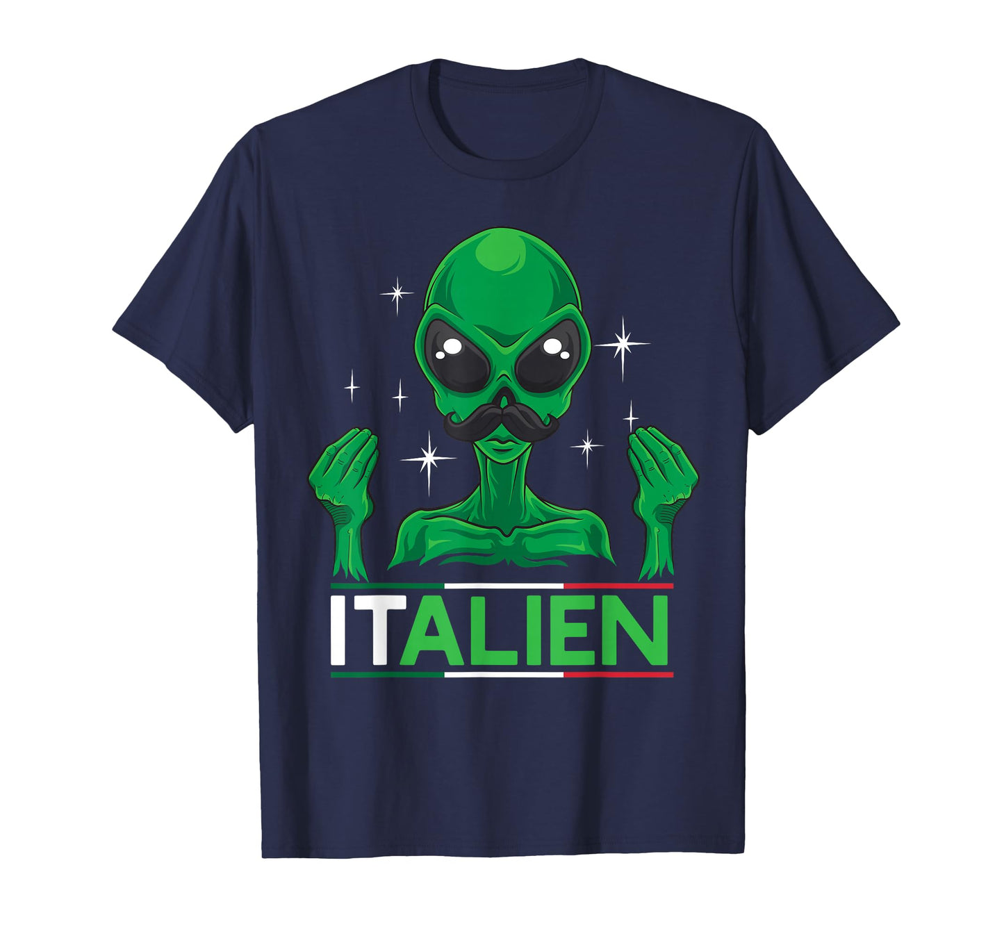 Funny Italian Alien Pun Italy Hand Gesture T-Shirt