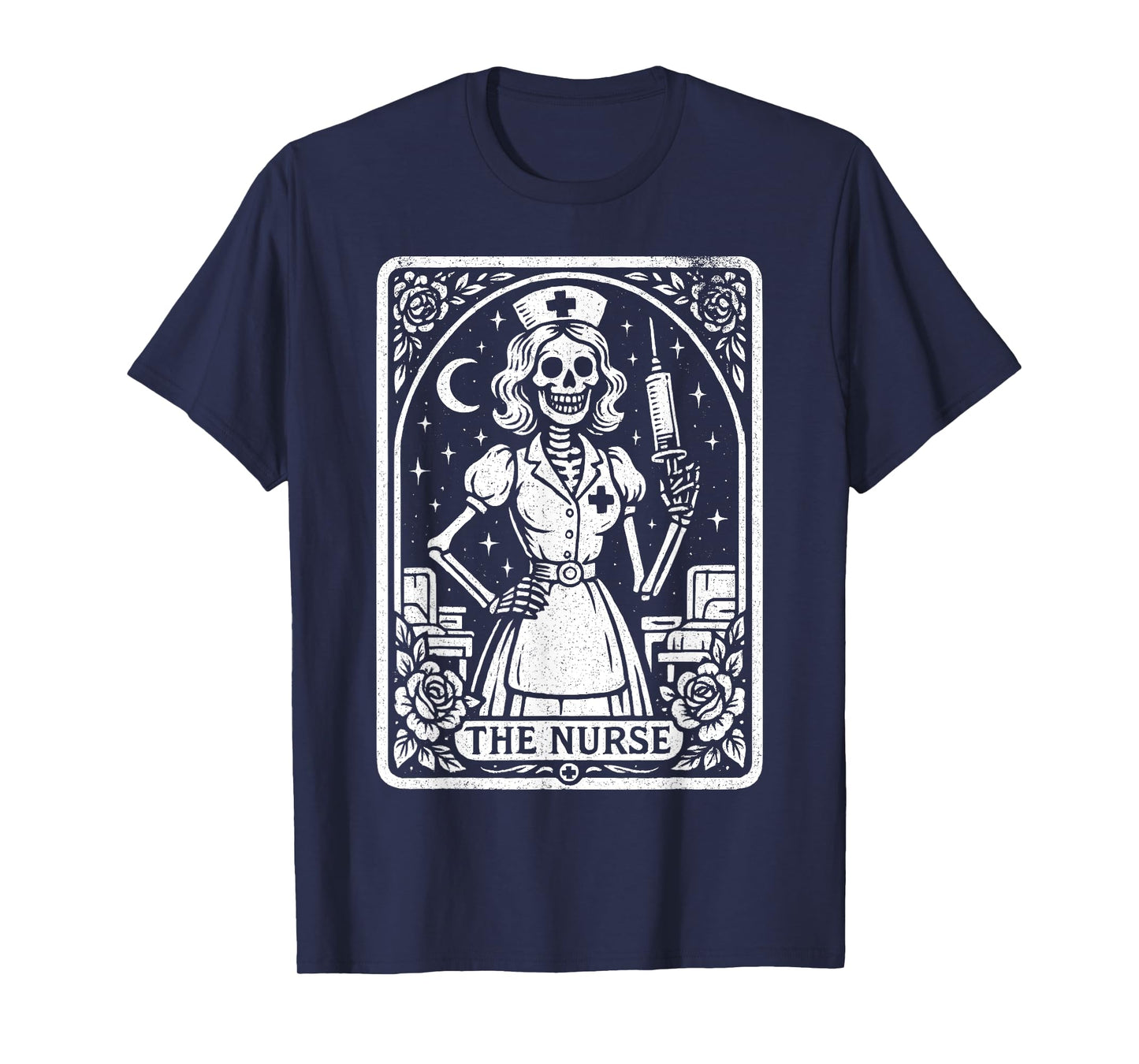 The Nurse Skeleton Tarot Card Funny Nursing RN LPN NP Nurse T-Shirt