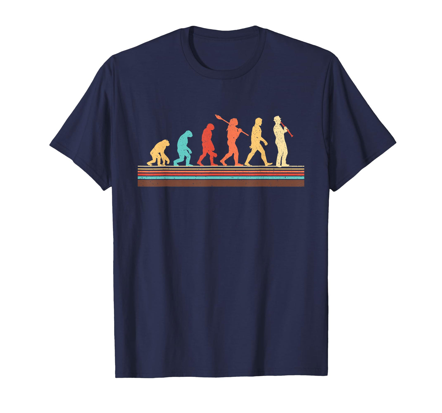 Evolution Of Clarinet Player - Marching Band Player T-Shirt
