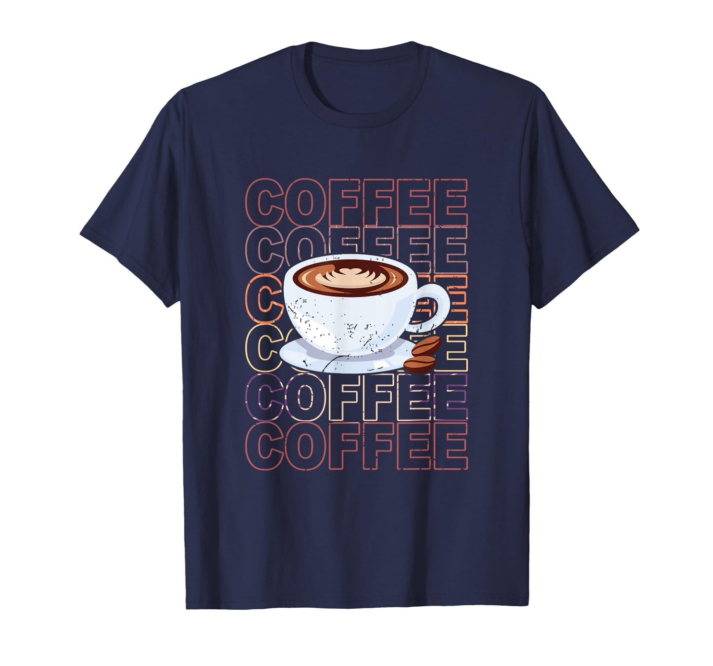 Coffee Love Repeat Steaming Latte Art Fresh Roasted Beans T-Shirt