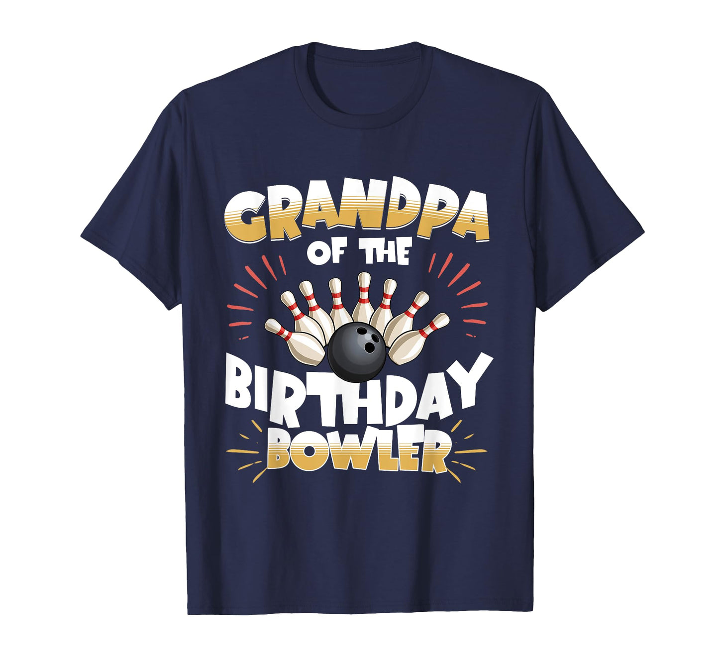 Bowling Party Kids Grandpa Of The Birthday Bowler Matching T-Shirt