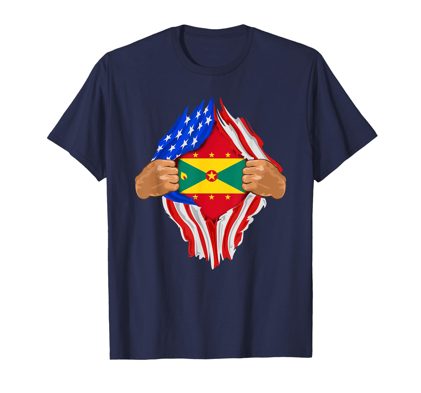 Grenadian Blood Inside Me T-Shirt | Grenada Flag Gift T-Shirt