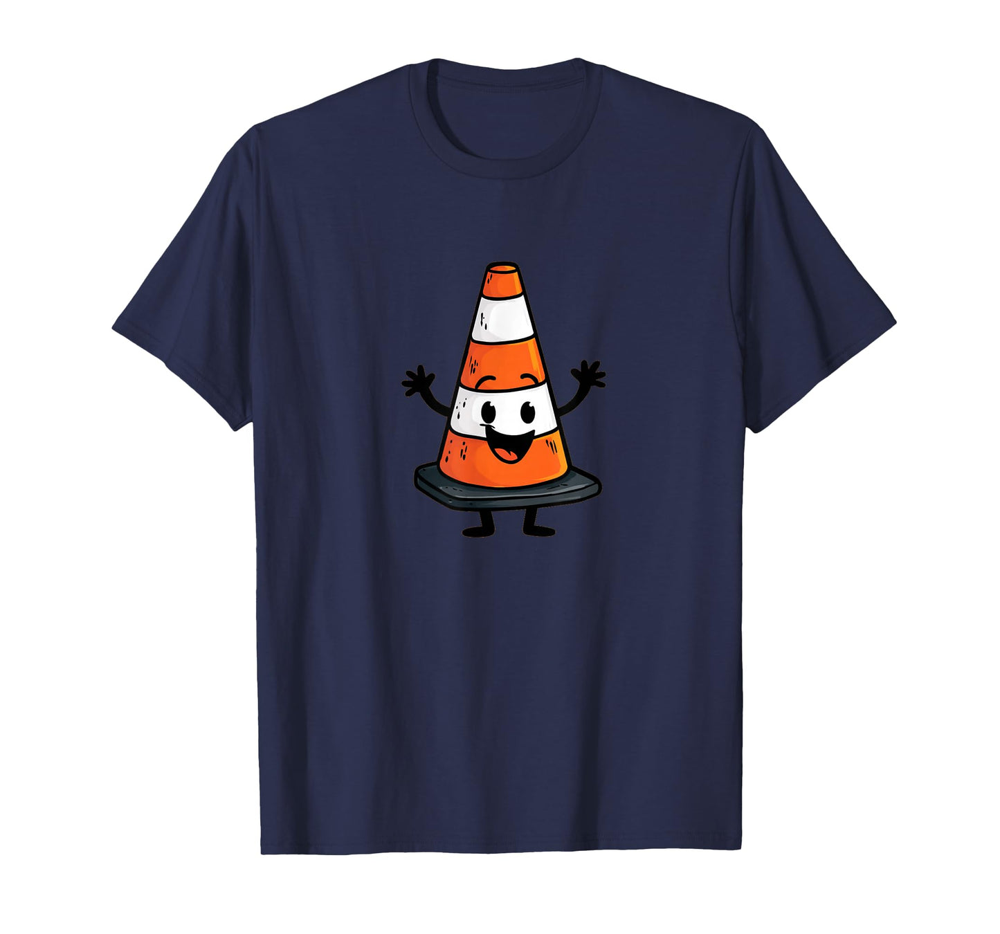 Happy Traffic Cone Look for Man and Woman T-Shirt
