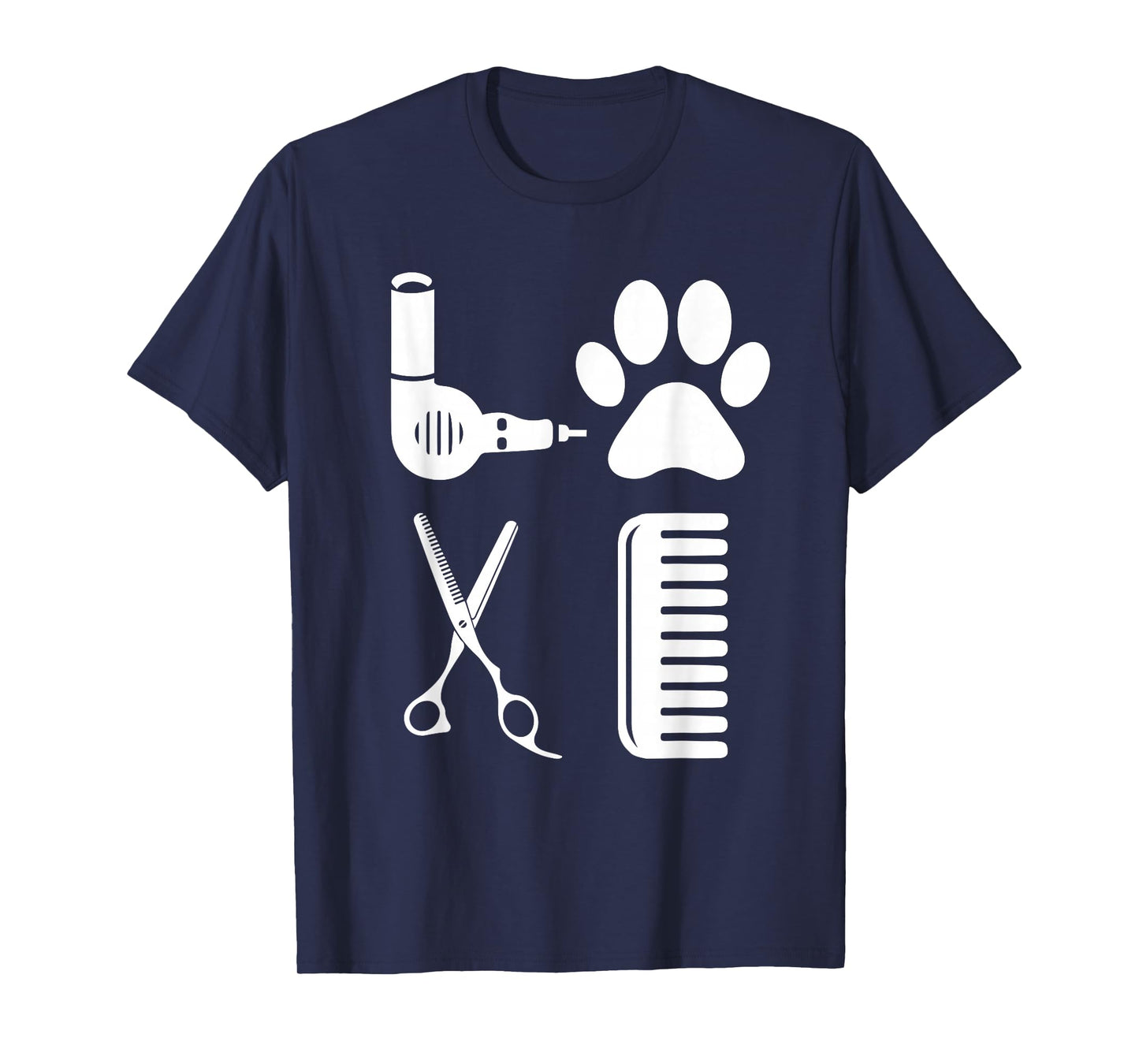 Cool Dog Groomer Art For Men Women Dog Grooming Pet Groomer T-Shirt